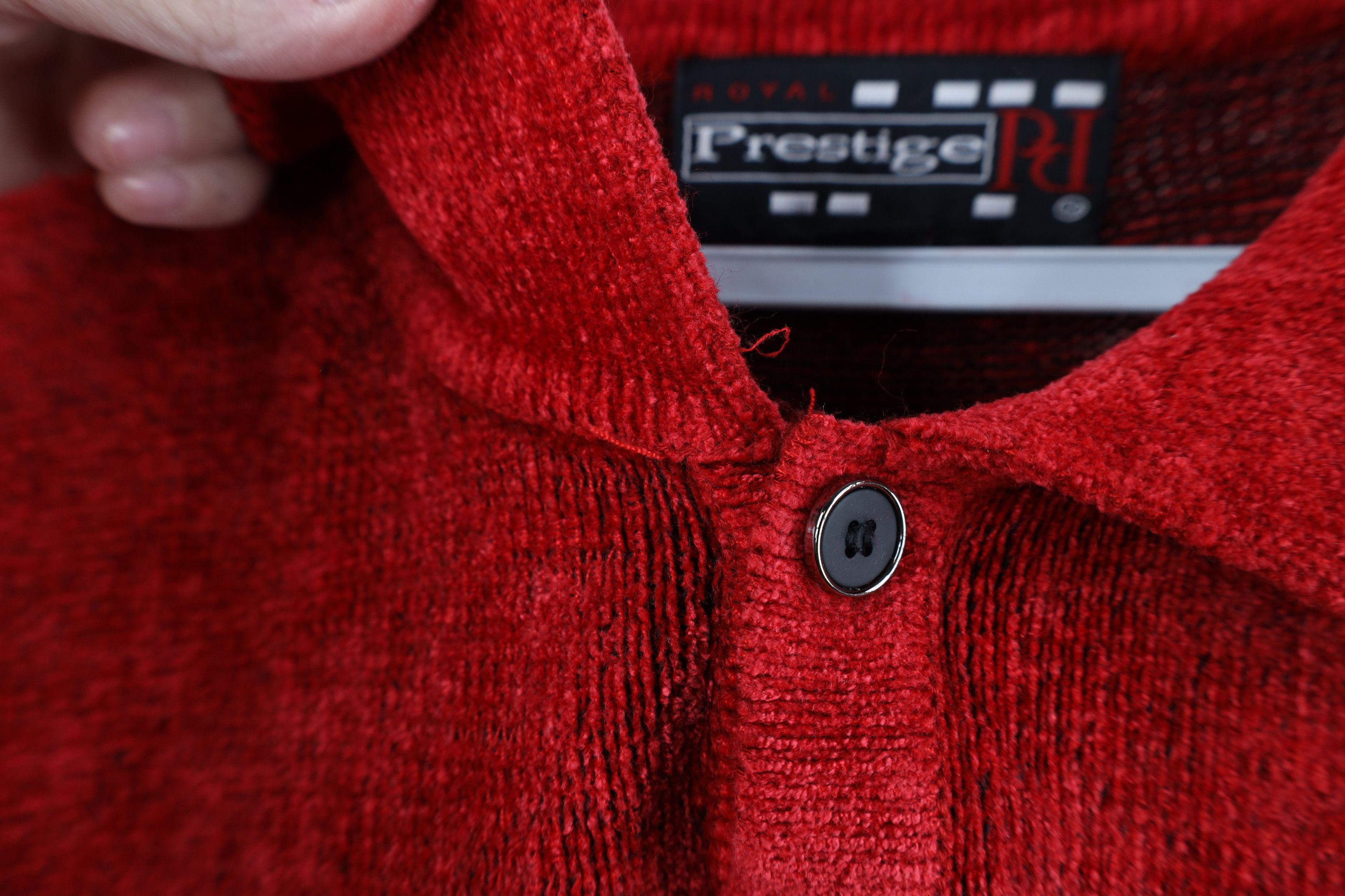 Vintage Vintage 90s Y2K Streetwear Ribbed Knit Collared Sweater Size US L / EU 52-54 / 3 - 4 Thumbnail