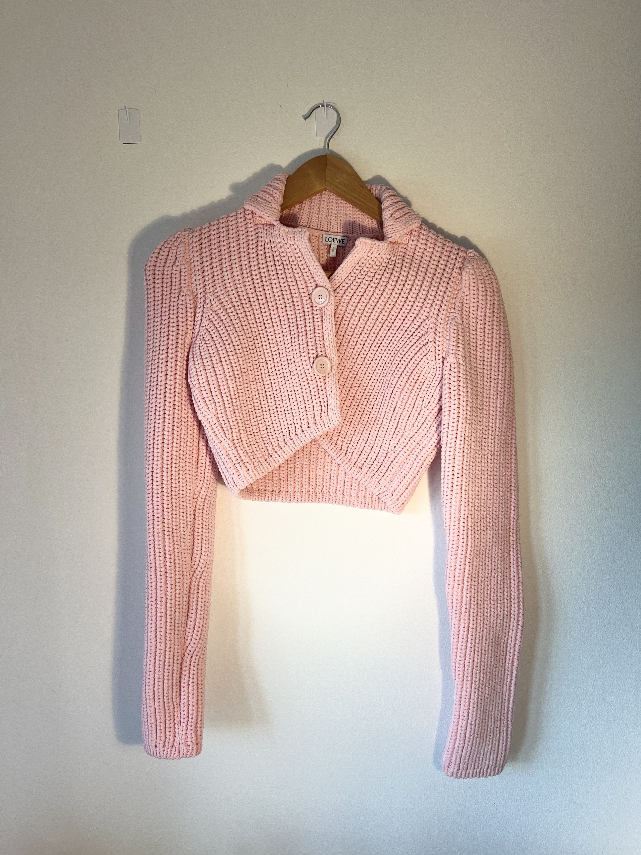 Loewe LOEWE two piece pink set sweater, cropped Jacket and skirt Size S / US 4 / IT 40 - 4 Thumbnail