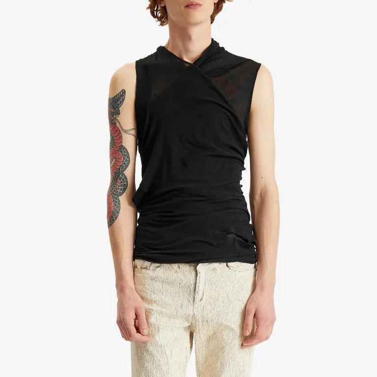 Rick Owens o1s1v1r1oon0825 Hollywood Banana Tank Top in Black Size US S / EU 44-46 / 1 - 2 Thumbnail