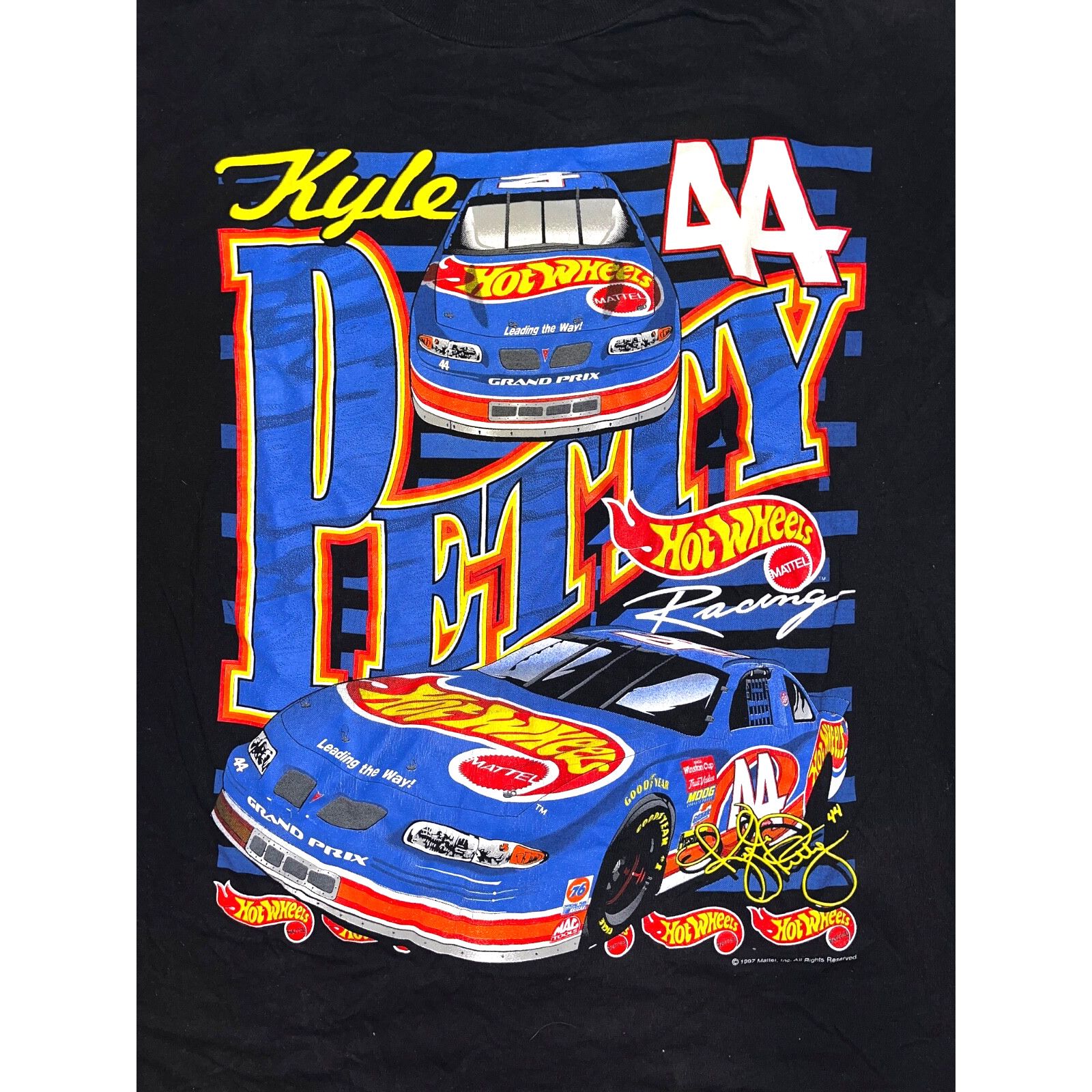Tultex Kyle Petty 1997 Hot Wheels Mattel Racing AOP T-Shirt Sz. XL Size US XL / EU 56 / 4 - 4 Thumbnail
