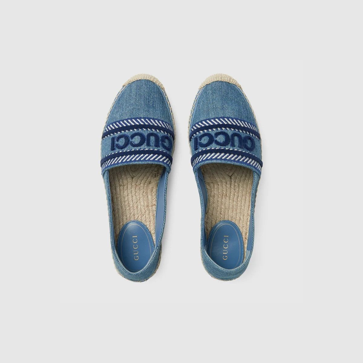 Gucci o1loc1c0426 821220 Women's "Gucci" Espadrille in Blue Size US 6 / IT 36 - 3 Thumbnail