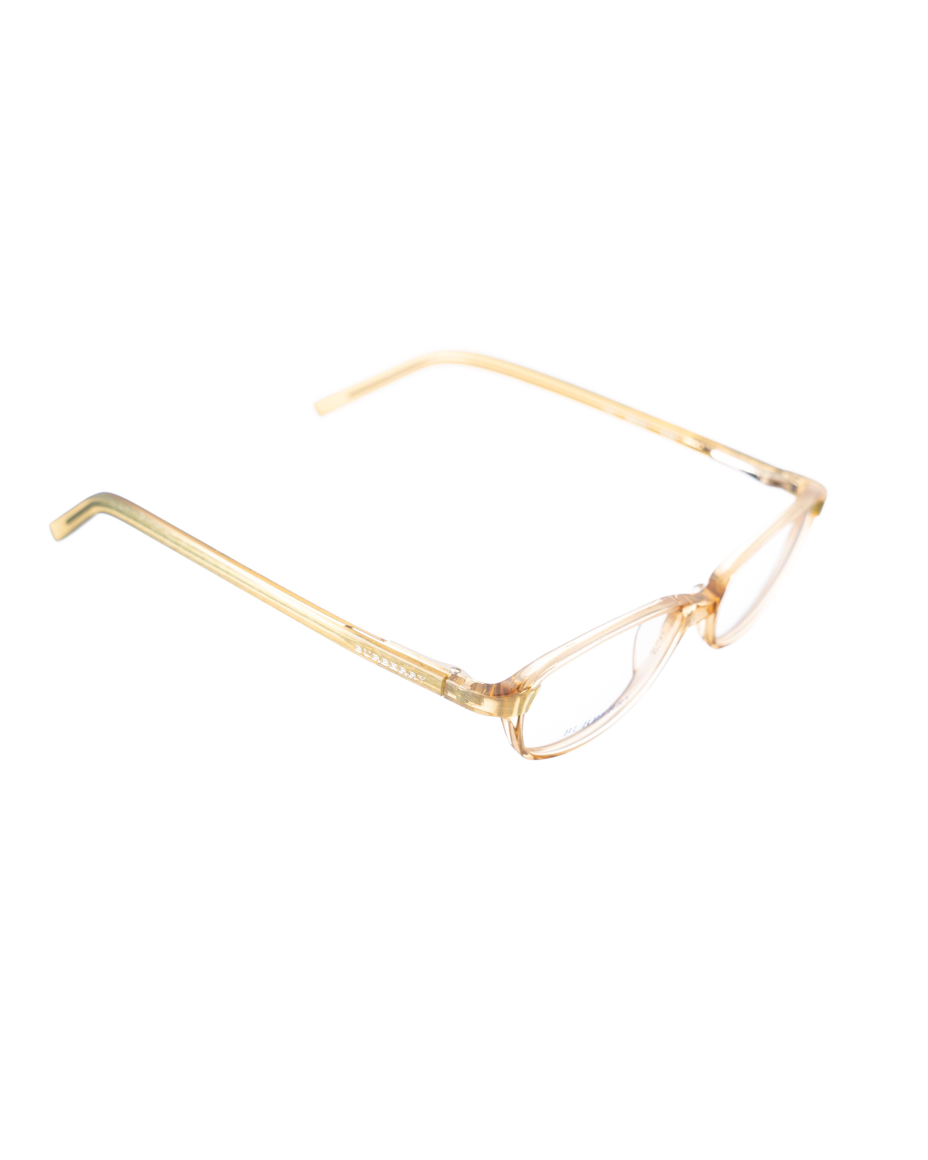 Burberry Burberry 00s Gold Transparent Plastic Glasses Size ONE SIZE - 1 Thumbnail