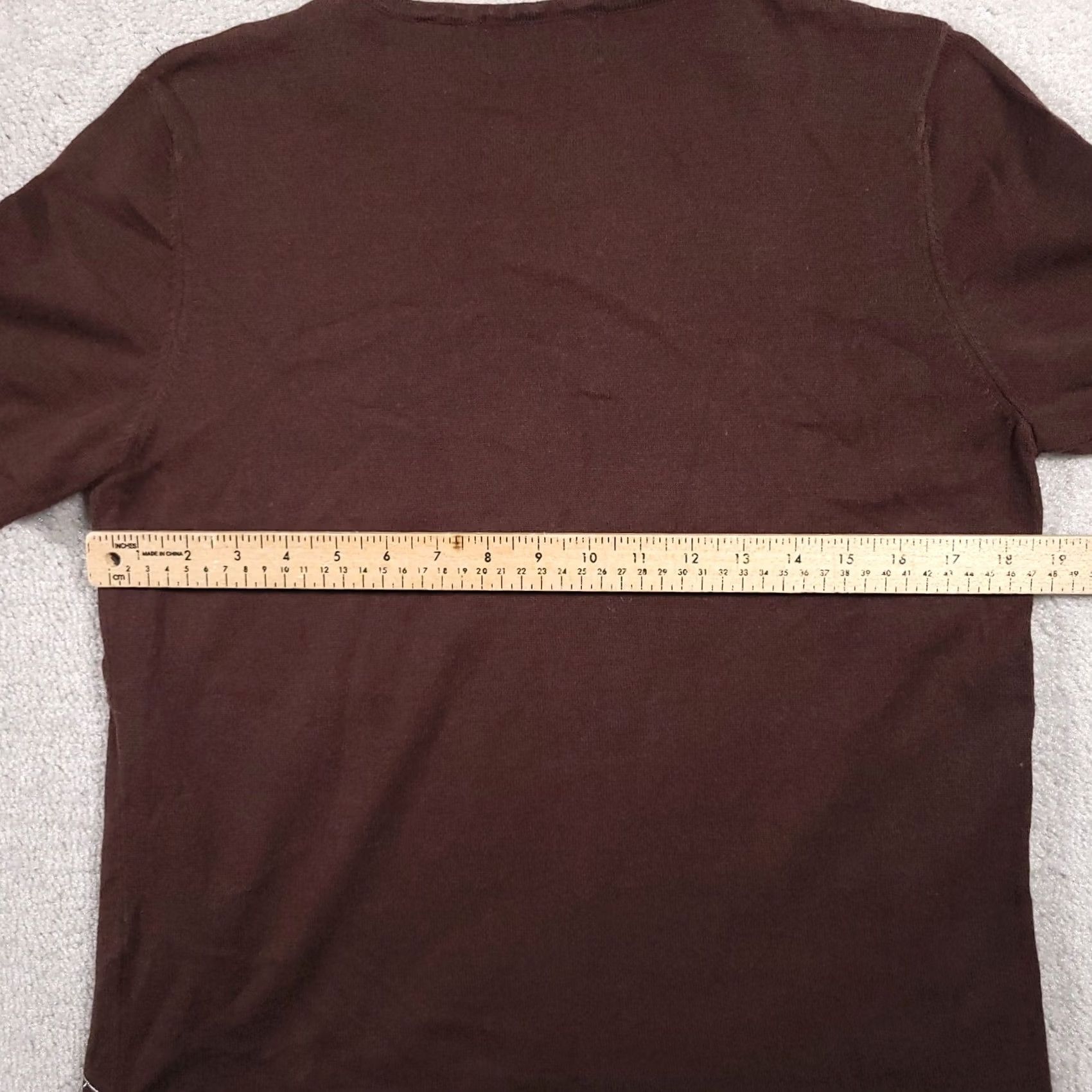 Vintage Alfred Dunner Shirt Women's Small Brown Stretch Short Sleeve Knit Embroidered Size S / US 4 / IT 40 - 6 Thumbnail