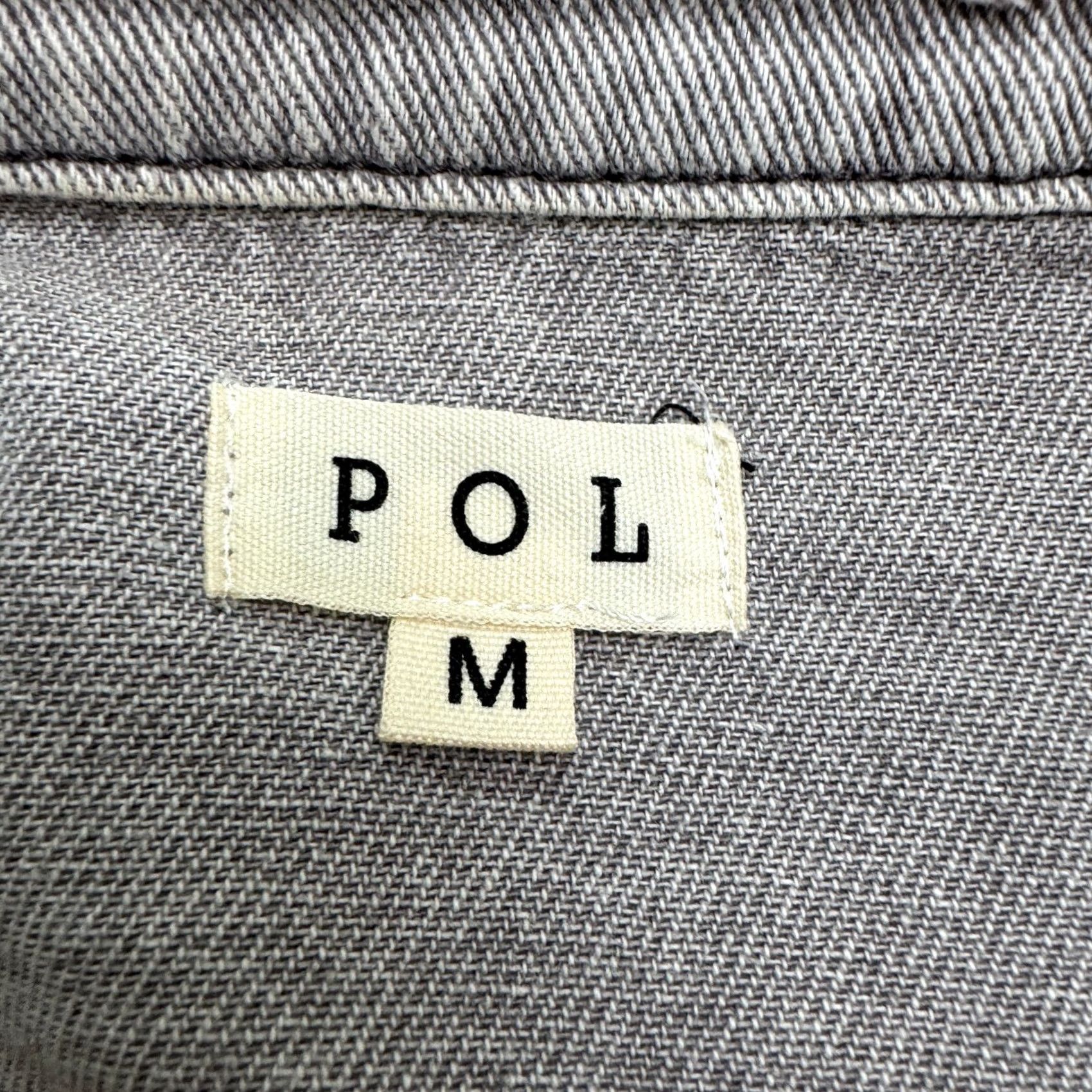 Vintage POL Distressed Denim Jacket Womens Medium Gray Acid Wash Plaid Cotton Streetwear Size M / US 6-8 / IT 42-44 - 5 Thumbnail