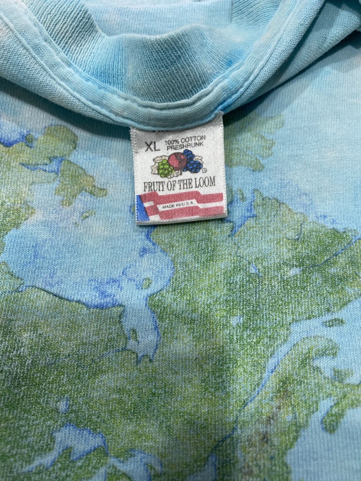 Other Earth World Map T-shirt vintage 90s Size US XL / EU 56 / 4 - 4 Thumbnail