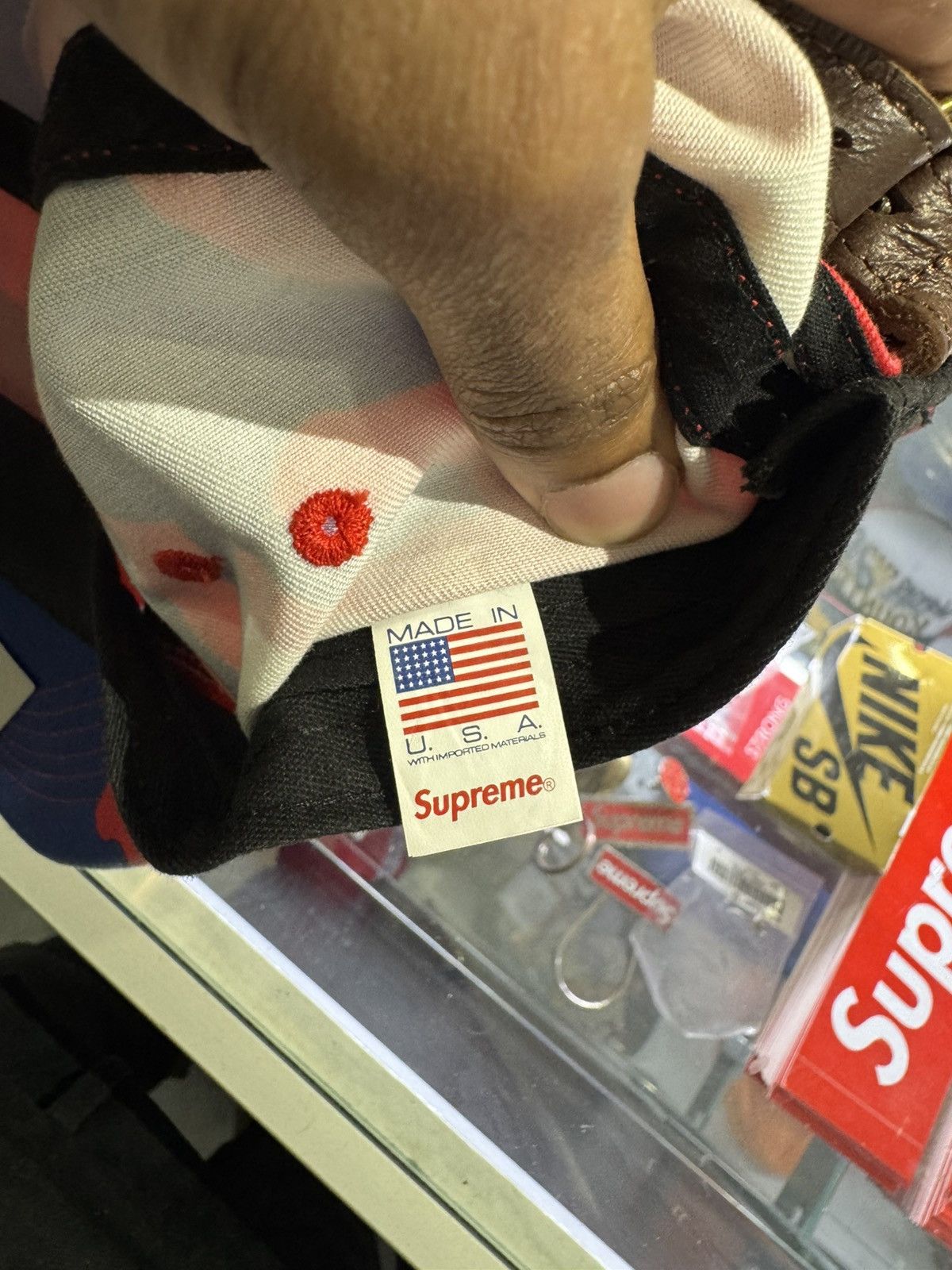 Supreme Supreme Washed Chino Twill Camp Cap Red Blue Flags Size ONE SIZE - 4 Thumbnail