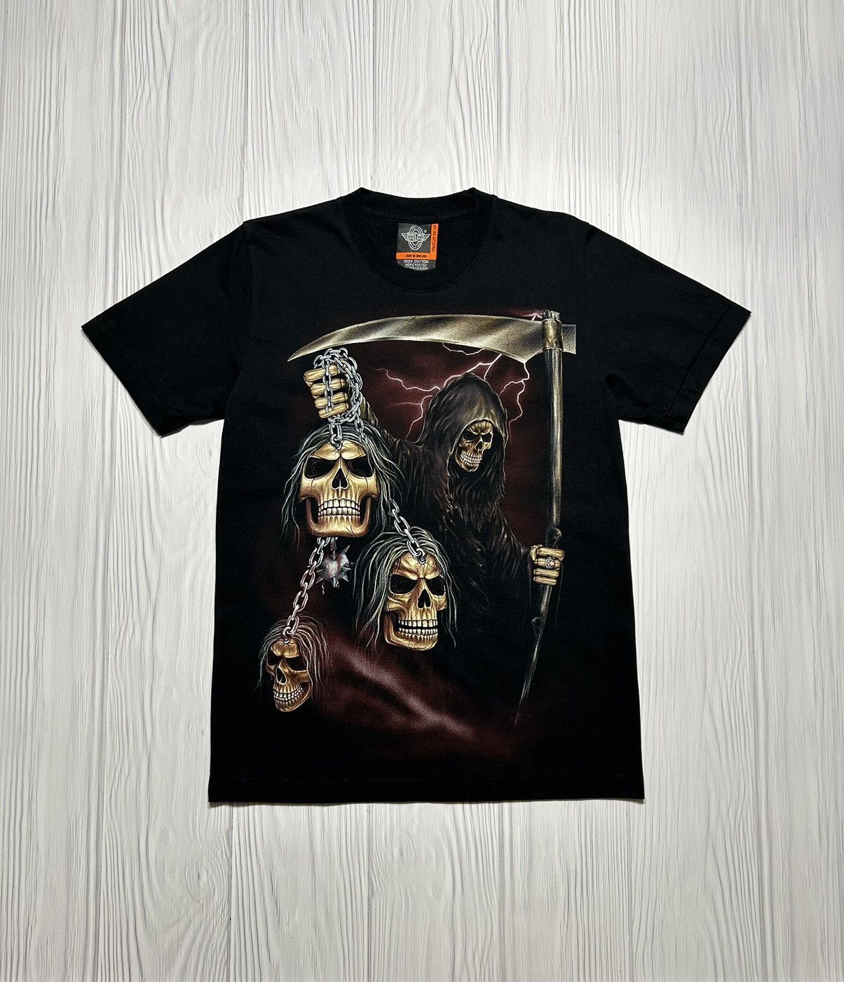 Vintage Death Skull Chains Big Print T-Shirt Size M Size US M / EU 48-50 / 2 - 1 Thumbnail