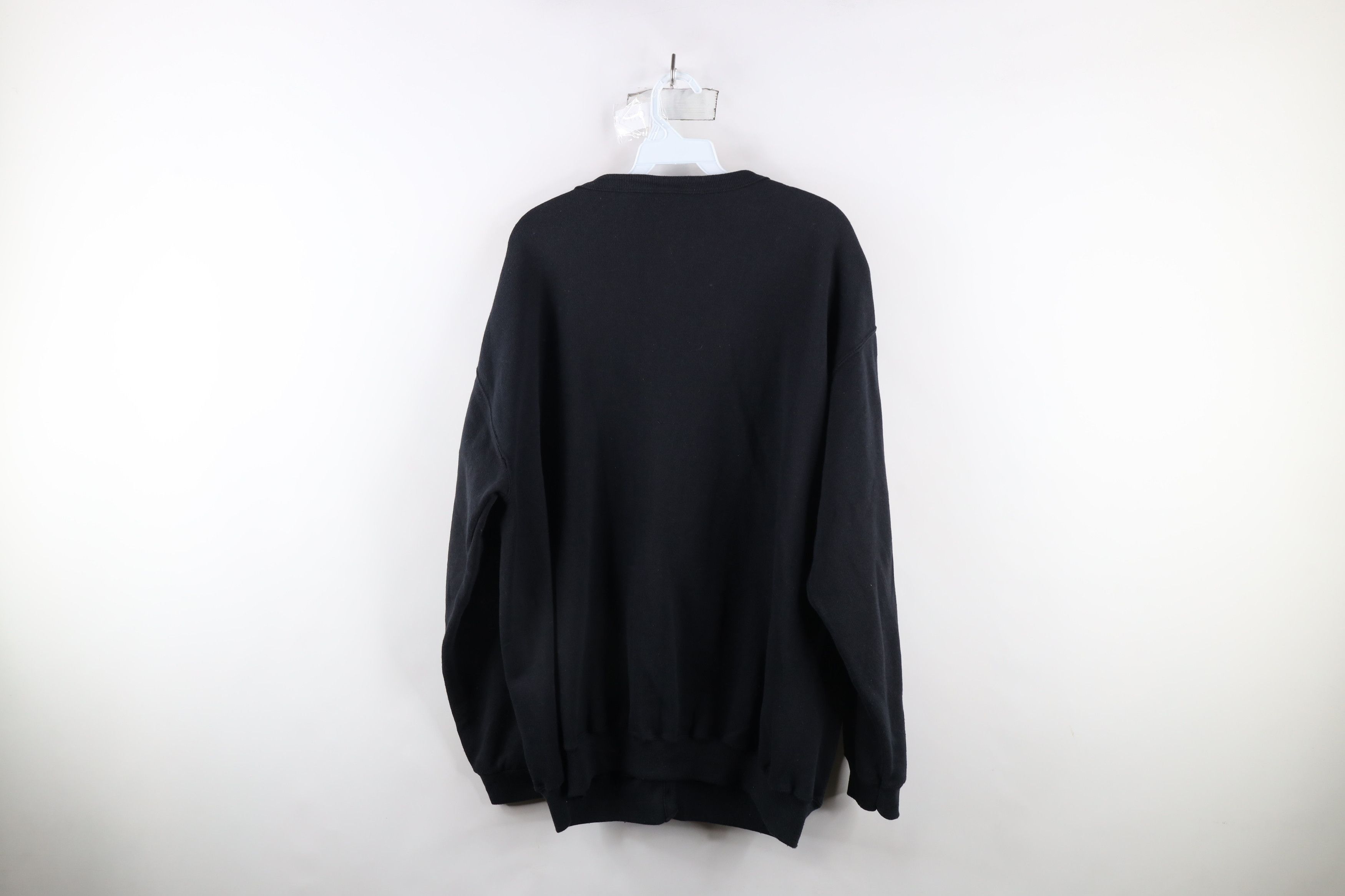 Vintage Vintage 90s Streetwear Button Cardigan Sweatshirt Black USA Size XL / US 12-14 / IT 48-50 - 7 Thumbnail