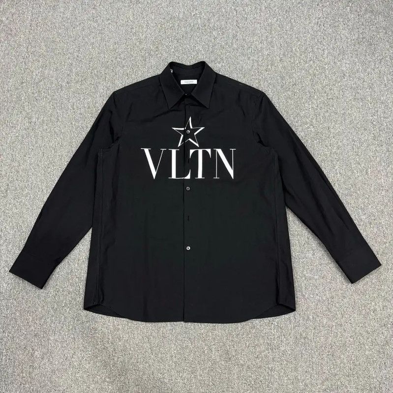 Valentino Valentino Black Cotton Men's Shirt 0089 Size US S / EU 44-46 / 1 - 1 Thumbnail