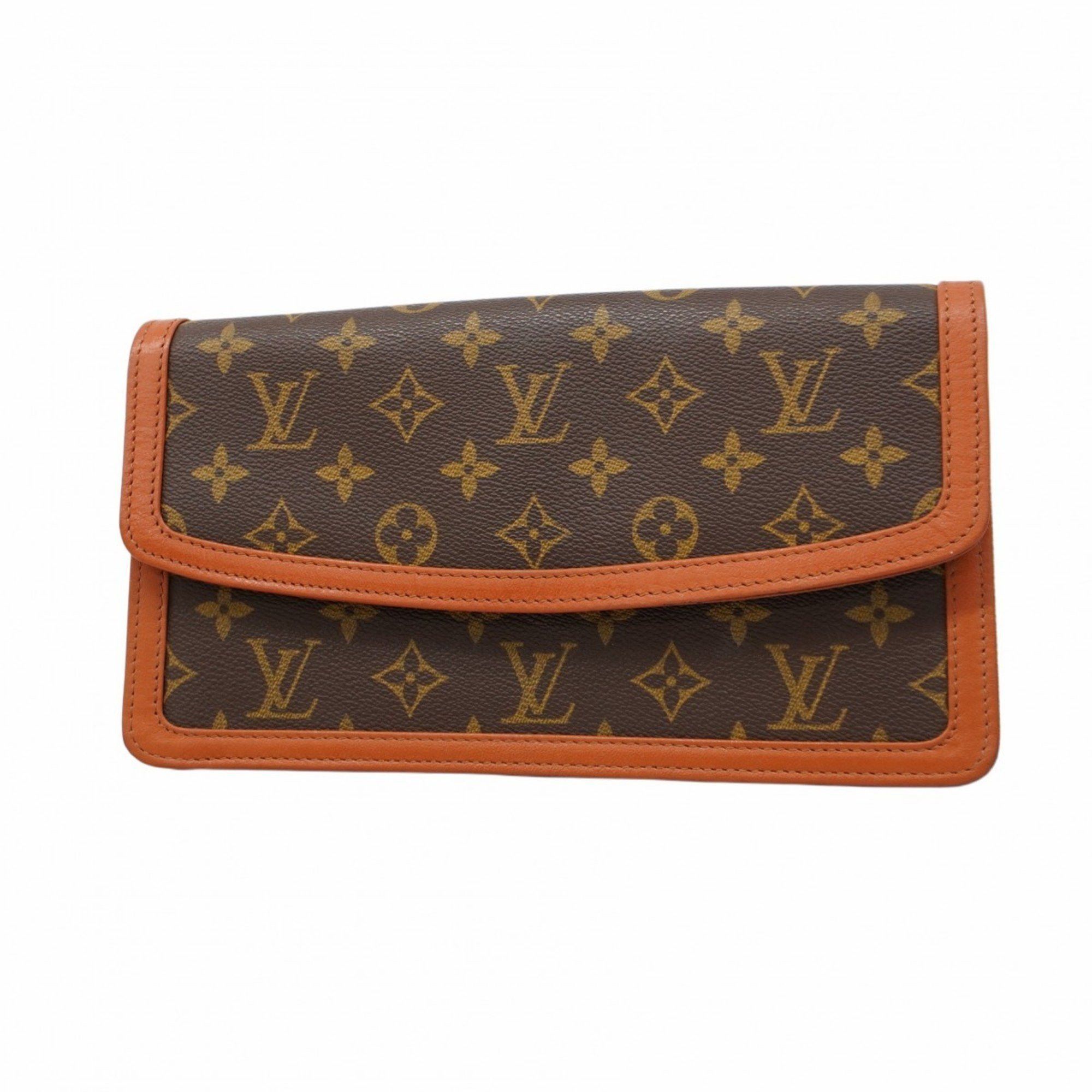 Louis Vuitton Monogram Pochette Dame PM Clutch Bag M51812 Brown