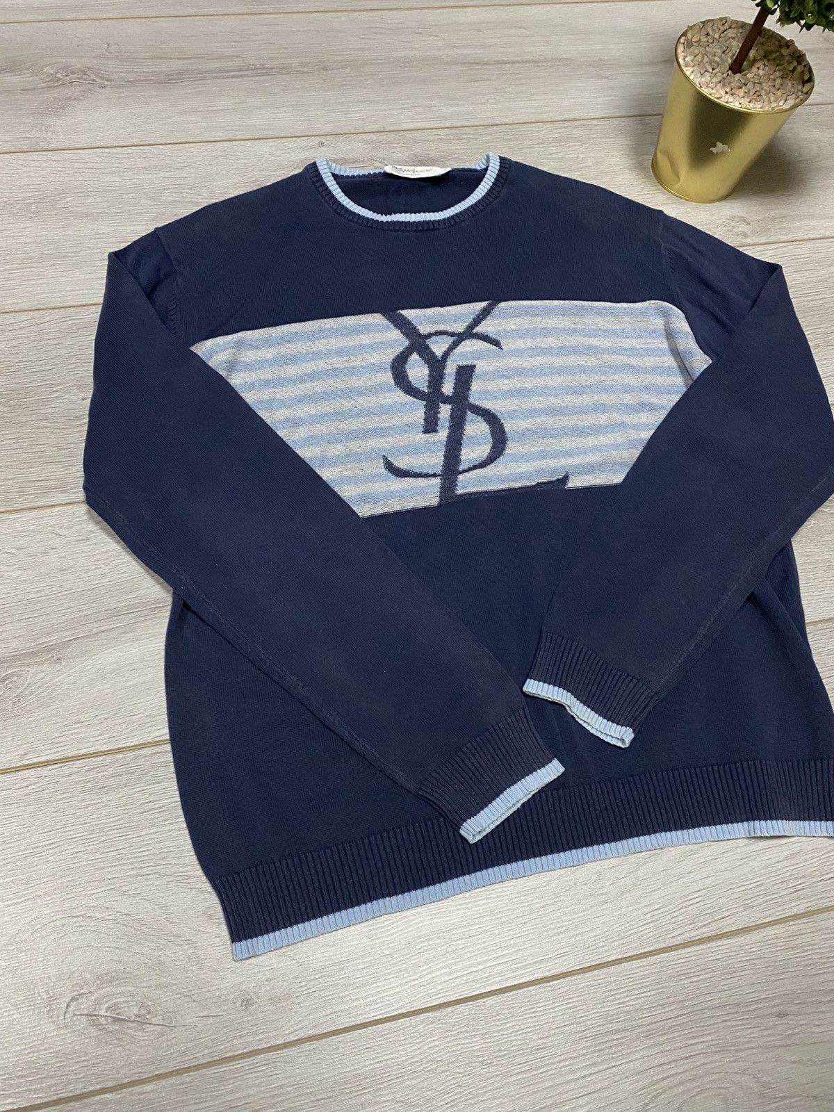 Yves Saint Laurent Yves Saint Laurent big logo YSL vintage sweater pour homme Size US M / EU 48-50 / 2 - 6 Thumbnail
