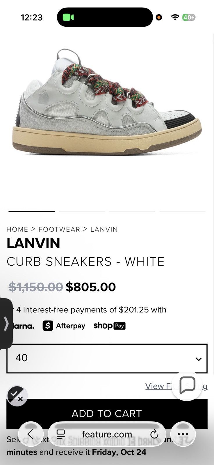 Lanvin Lanvin Curb Sneaker 43.5 Size US 10.5 / EU 43-44 - 6 Thumbnail