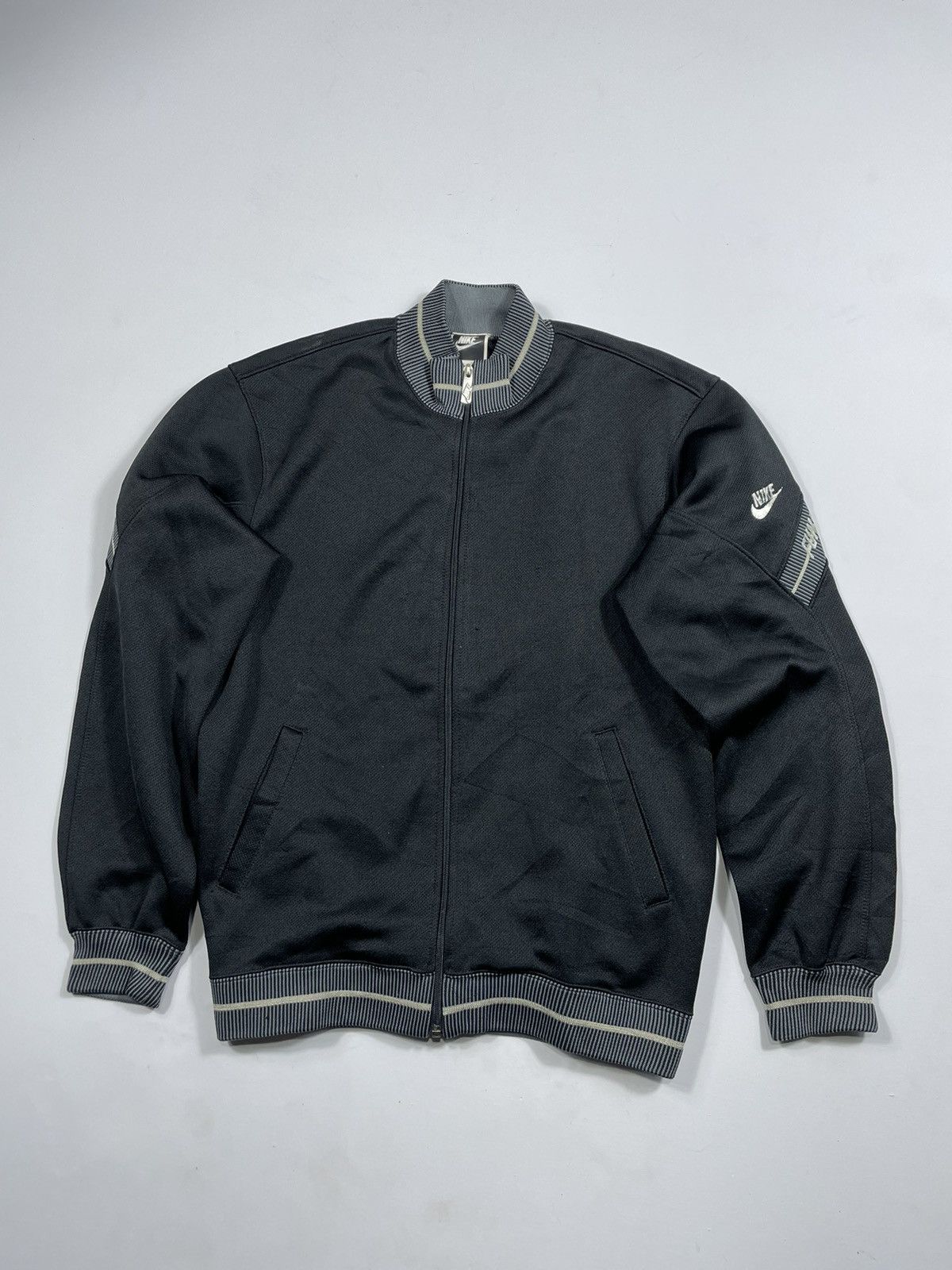 image of 80's Nike Track Jacket in Black, Men's (Size Medium)