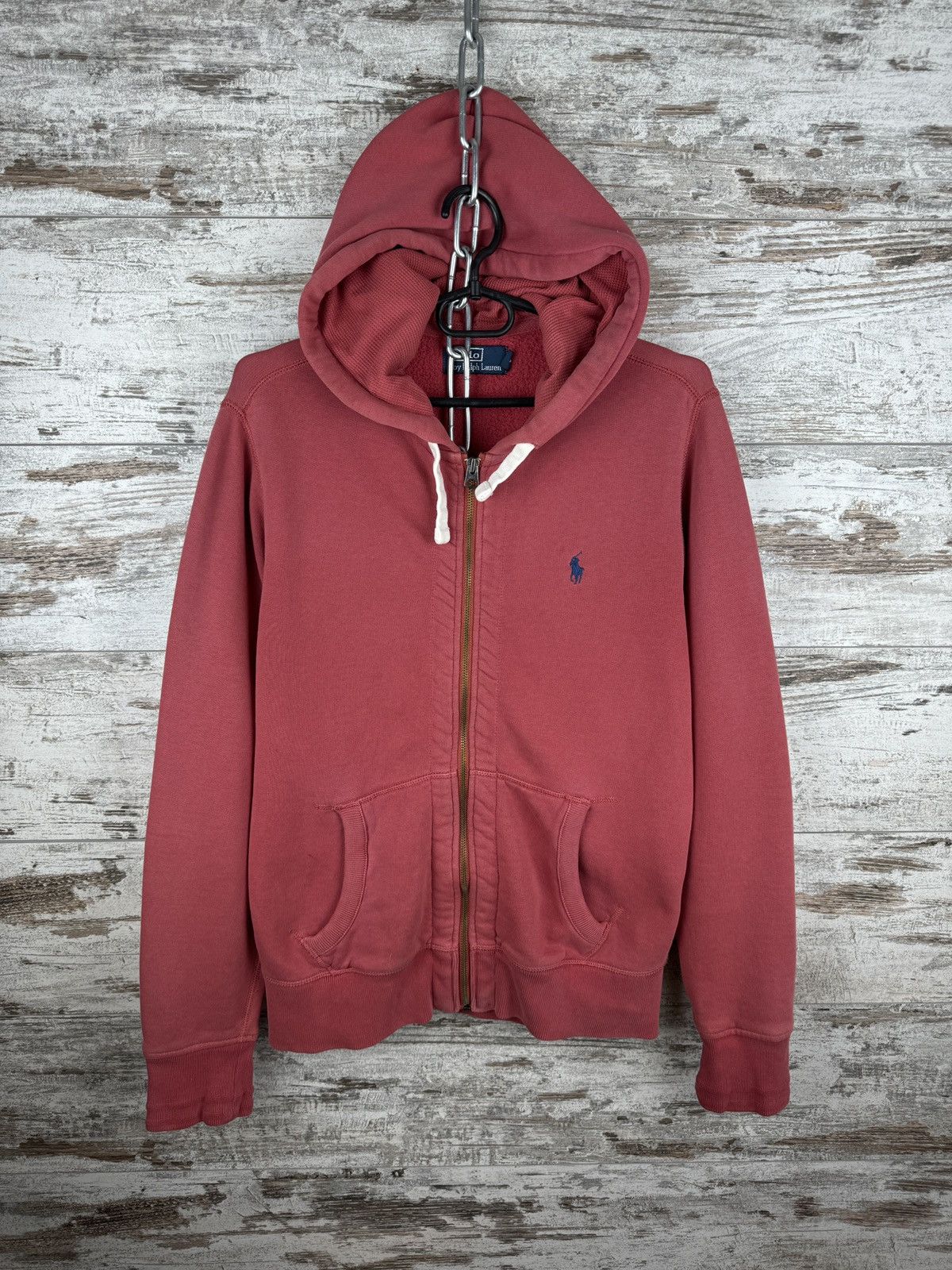 Polo Ralph Lauren Mens Vintage Polo Ralph Lauren zip hoodie pink rare rugby Size US S / EU 44-46 / 1 - 2 Thumbnail