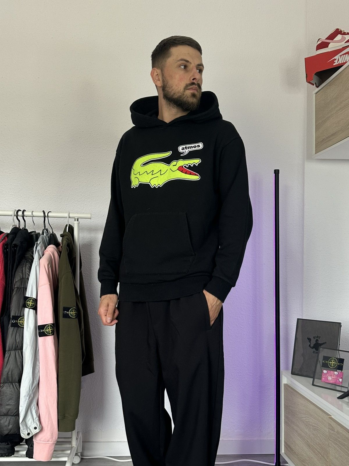 Lacoste × atmos Lacoste L!VE x Atmos Hoodie,Made in Japan, Rare Sample Size US S / EU 44-46 / 1 - 9 Thumbnail