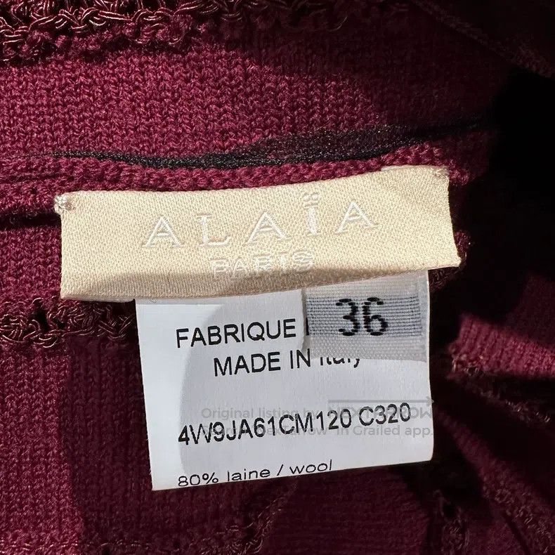 Alaia Alaia Wool Knit Skirt Size 24" / US 00 / IT 34 - 3 Thumbnail