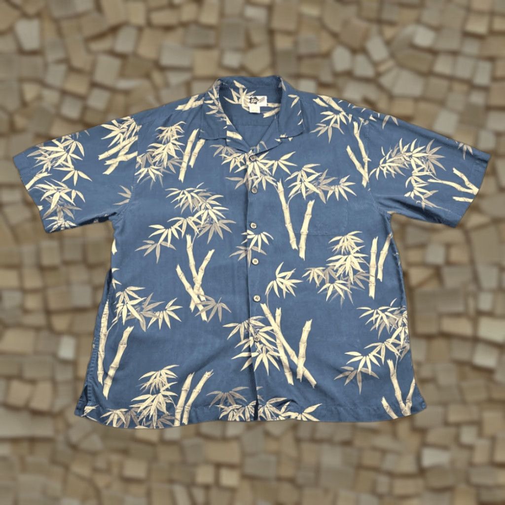 Hilo Hattie Hilo Hattie Hawaiian Shirt Adult LARGE Blue Silk Bamboo Graphic Tropical Pocket Shirt Men XS-XL? Size US L / EU 52-54 / 3 - 1 Thumbnail