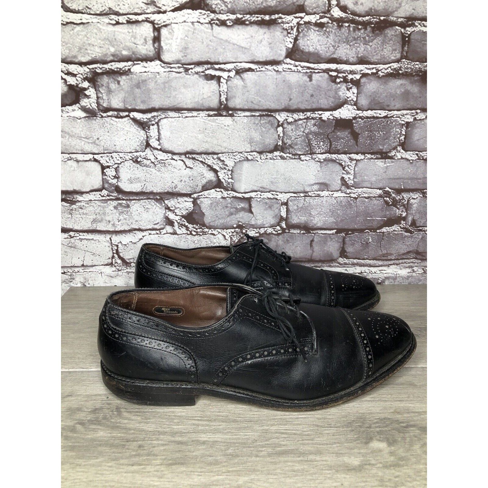 Allen Edmonds Allen Edmonds Sanford Black Leather Cap Toe Oxfords Dress Sh Size US 10.5 / EU 43-44 - 12 Thumbnail