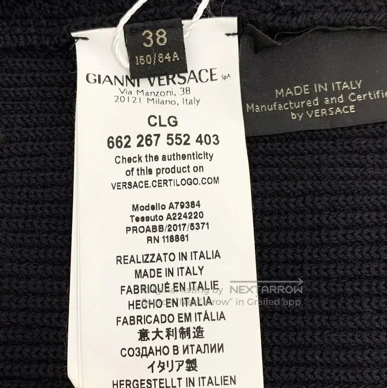 Versace Versace Black Women's Cardigan in Size S . Size S / US 4 / IT 40 - 6 Thumbnail
