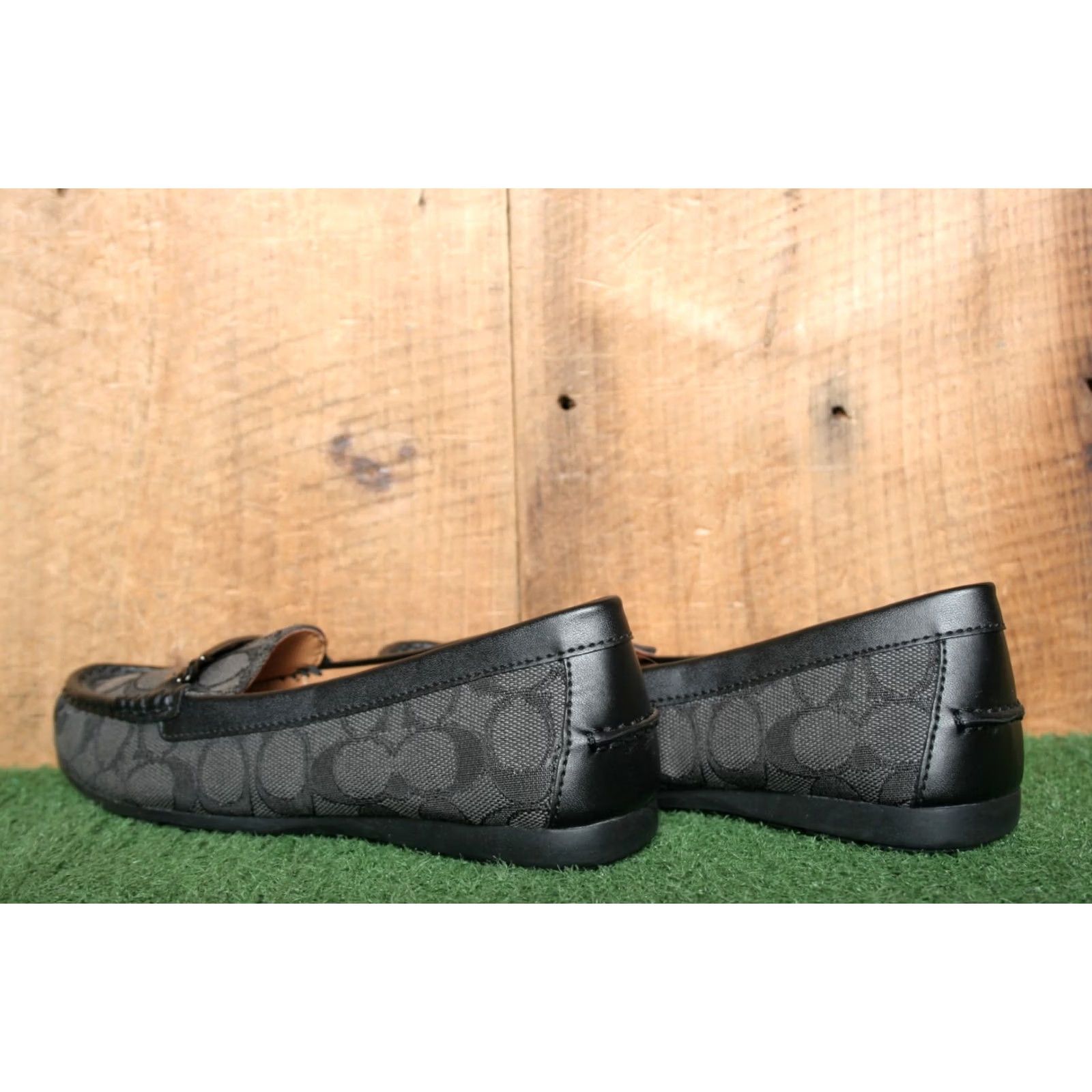 Coach COACH Olive Black Jacquard Signature Monogram Driving Moc Loafers Sz. 6.5 B Women Size US 7 / IT 37 - 3 Thumbnail
