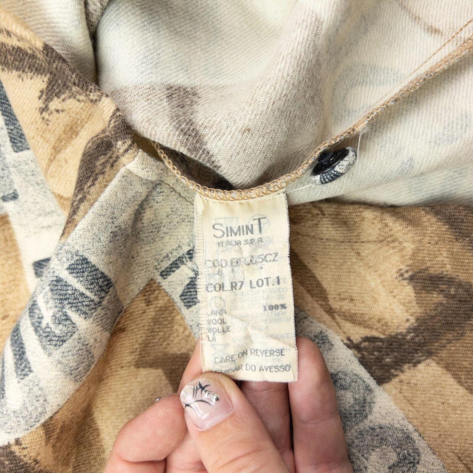 Moschino Vintage 2000s Moschino Jeans Tape Check Wool Shirt Size M Size US M / EU 48-50 / 2 - 5 Thumbnail