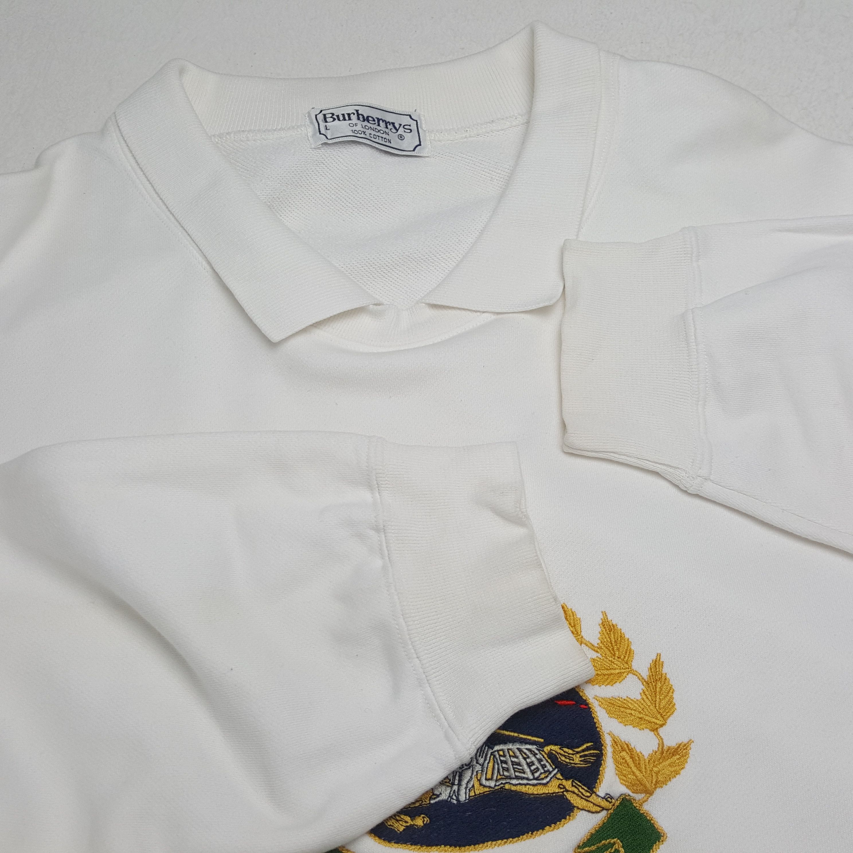 Burberry × Vintage Vintage BURBERRY'S Fashion Brand Embroidery Logo Sweatshirts Size US L / EU 52-54 / 3 - 7 Thumbnail