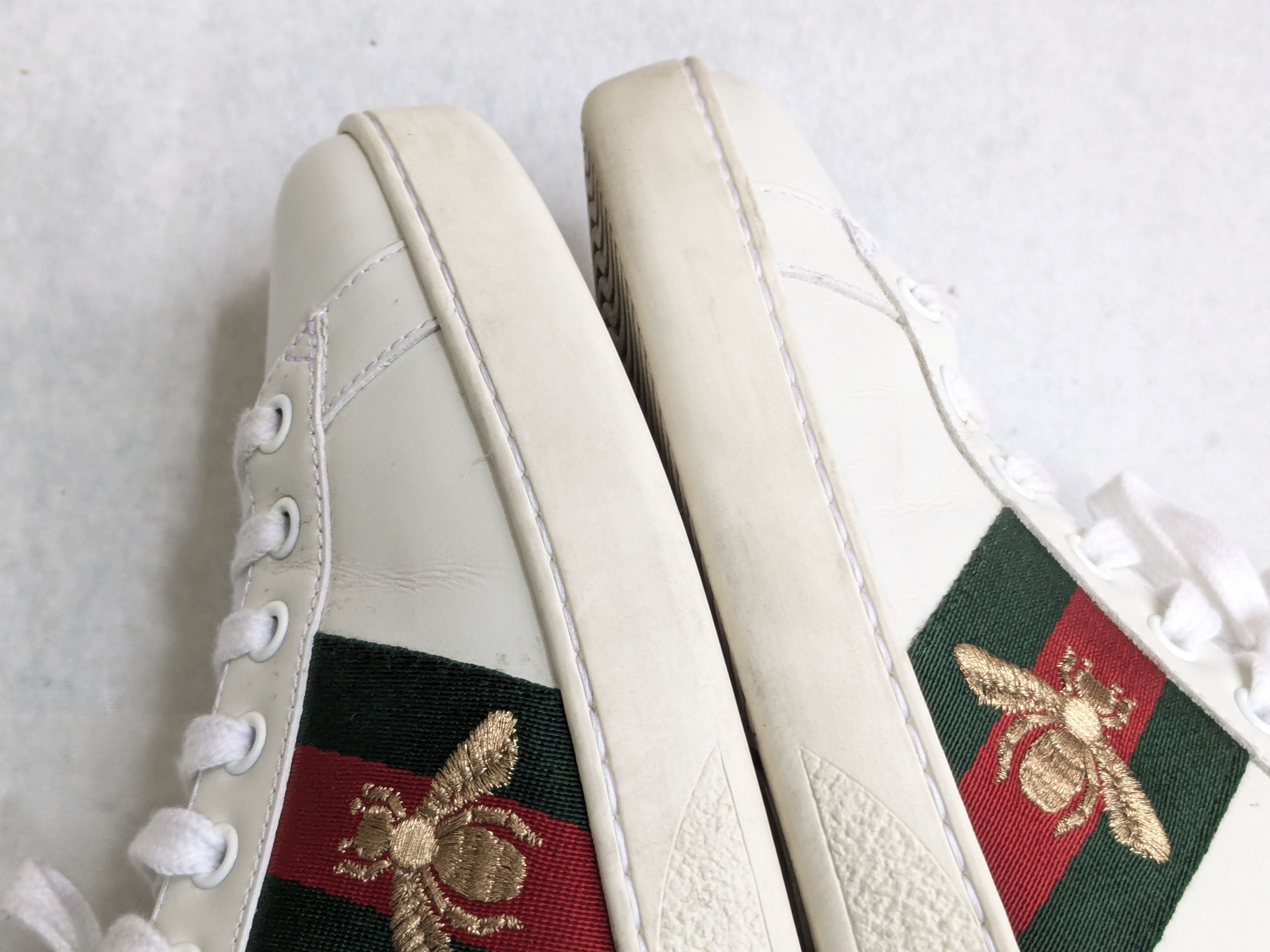 Gucci Gucci Ace White Bee 9 Low Tops Leather Size US 9 / EU 42 - 9 Thumbnail
