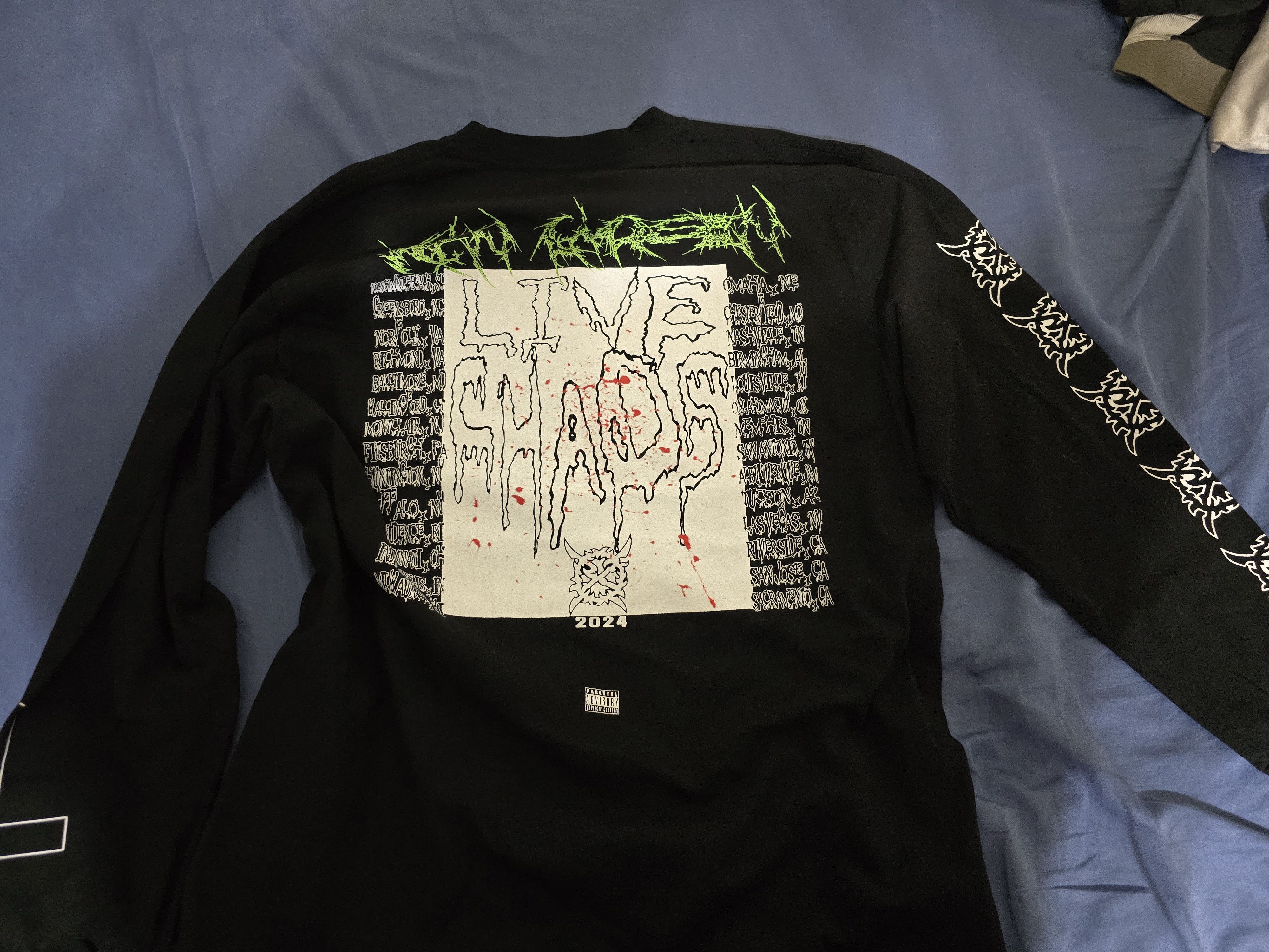 Ken Carson Ken carson if u scared tour longsleeve Size US XXL / EU 58 / 5 - 2 Thumbnail