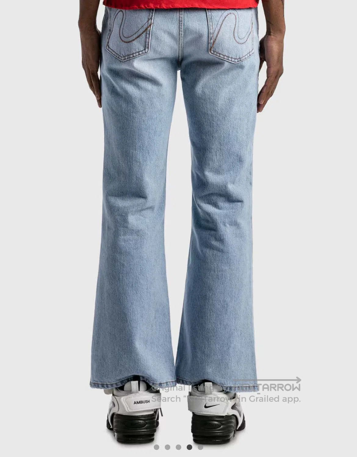ERL ERL size M Light Wash Destroyed Flare Denim Pants Size US 28 / EU 44 - 7 Thumbnail