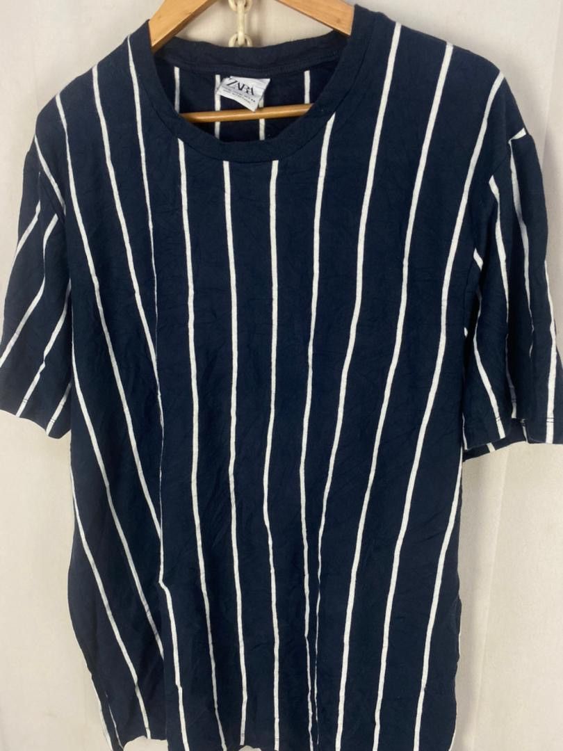 Zara Unisex🔥Zara stripe tshirt Size US XL / EU 56 / 4 - 2 Thumbnail