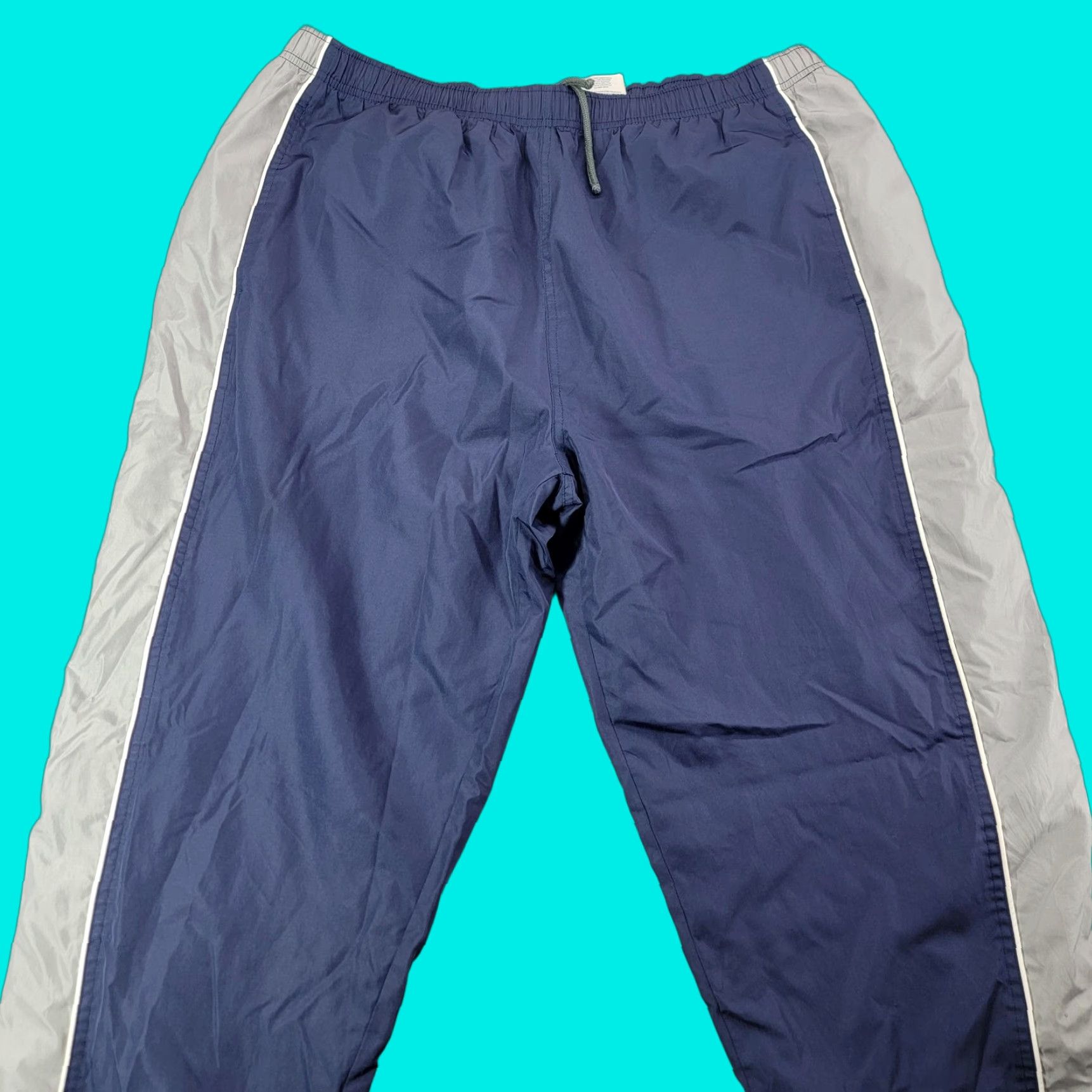 Reebok Reebok Pants Mens XL Blue Colorblock Lined Track Warm Up Elastic Waist Adjustable Pockets LTRB Relaxed Tapered Size US 36 / EU 52 - 1 Thumbnail
