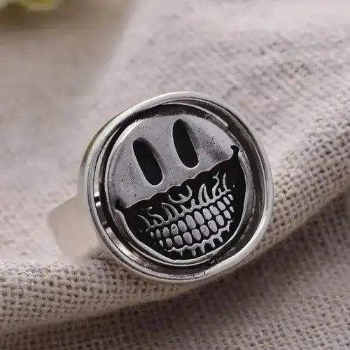 Report Collection Flip Smiley Face Devil Adjustable Ring Size ONE SIZE - 2 Thumbnail