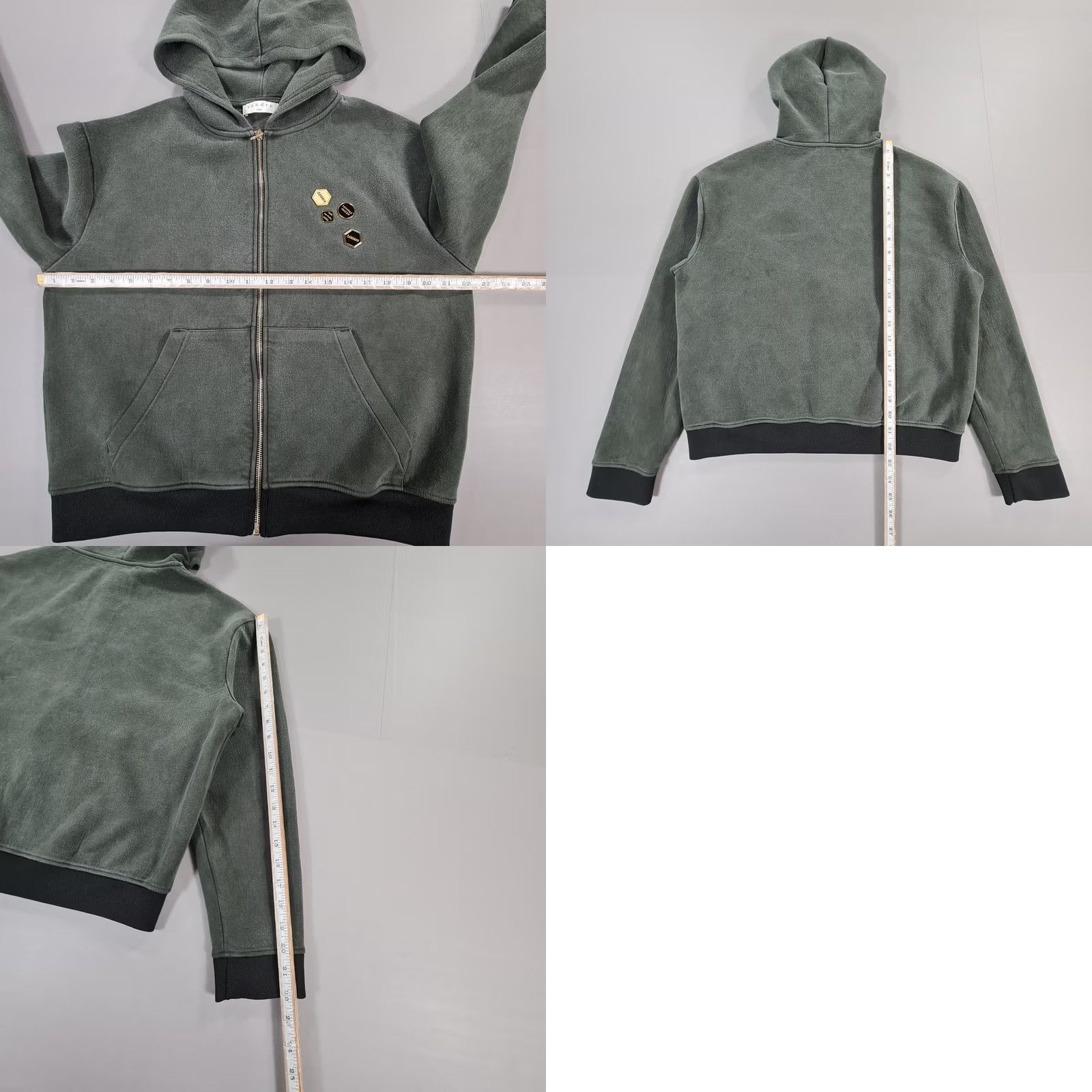 Sandro Sandro Paris Womens Hoodie Green Medium Full Zip Sandro Paris Hoodie Green M Full Zip Womens Size M / US 6-8 / IT 42-44 - 8 Thumbnail