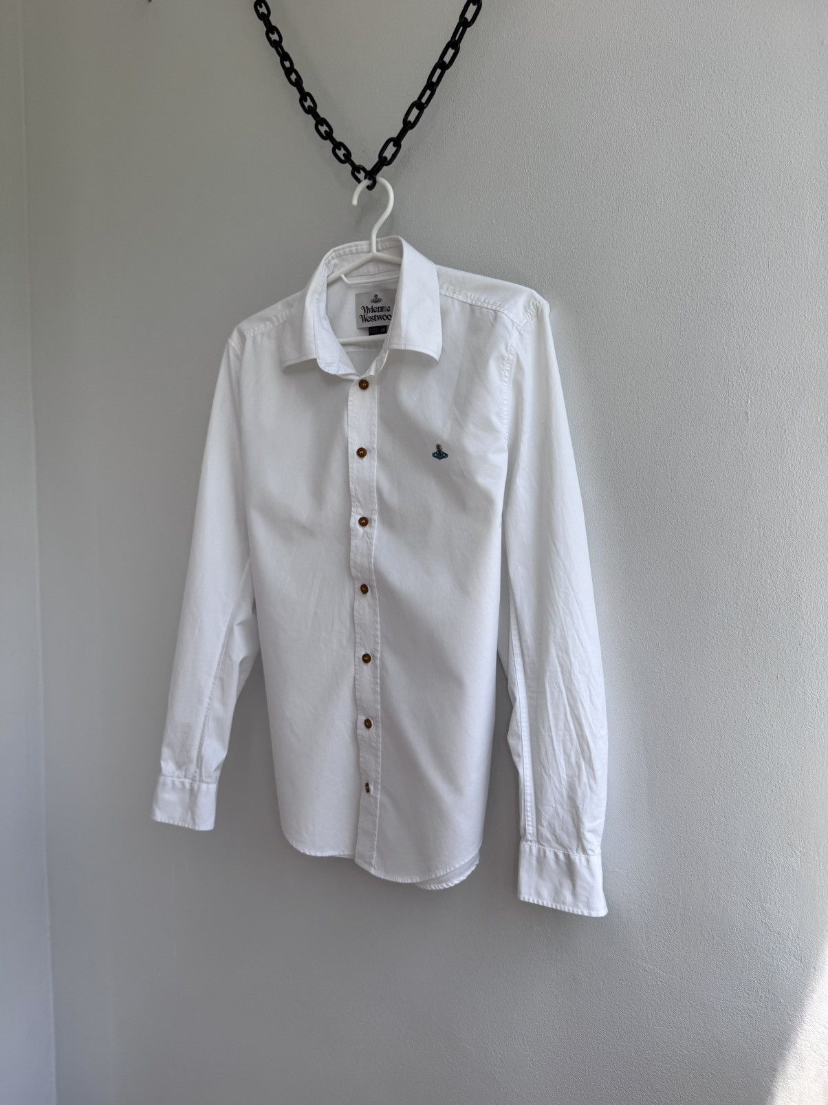Vivienne Westwood Vivienne Westwood White Button Down Shirt Long Sleeve Size US M / EU 48-50 / 2 - 2 Thumbnail