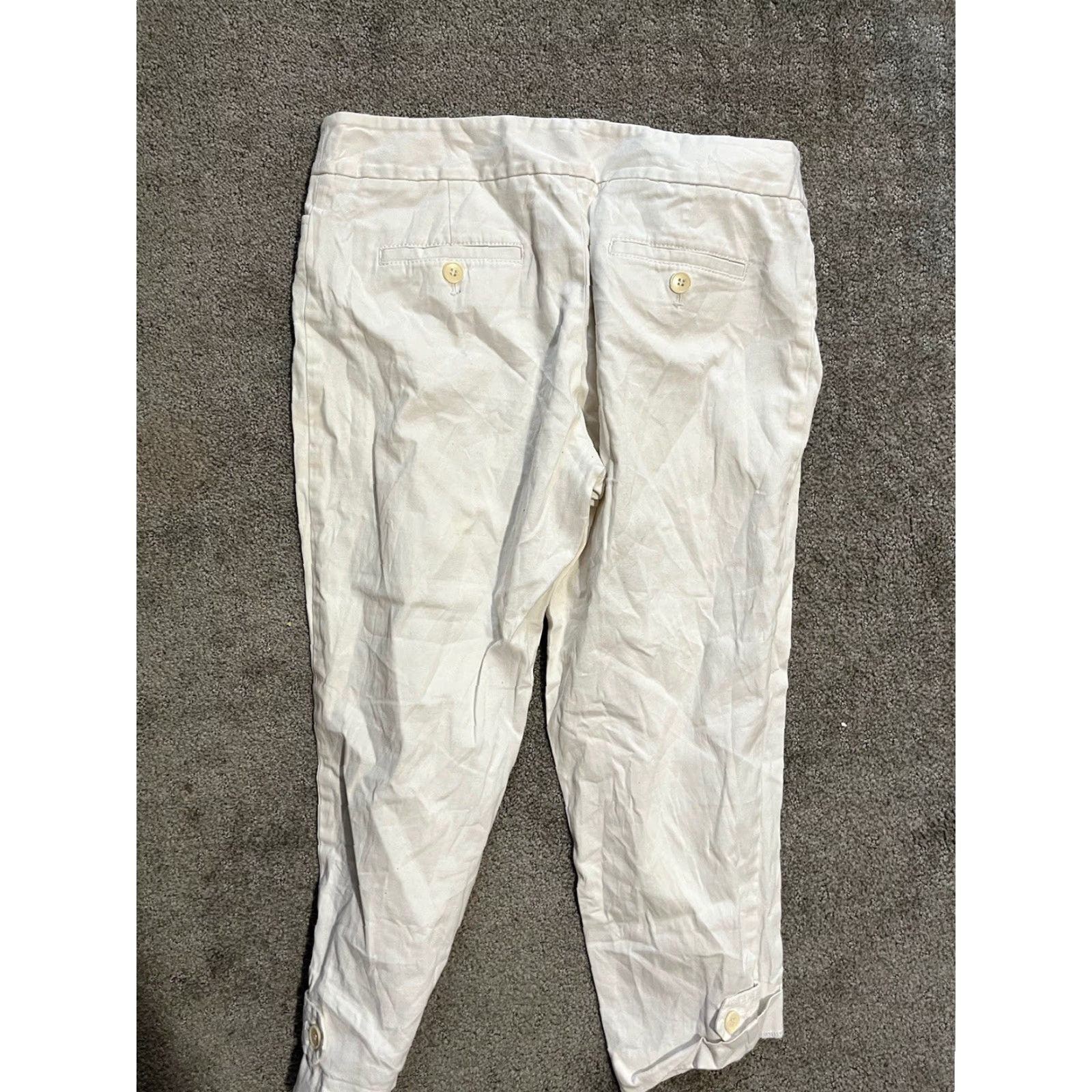 Talbots VINTAGE Talbots Signature Capri Pants Womens Petite Size 4P Cotton Spandex White Casual Size 27" / US 4 / IT 40 - 3 Thumbnail