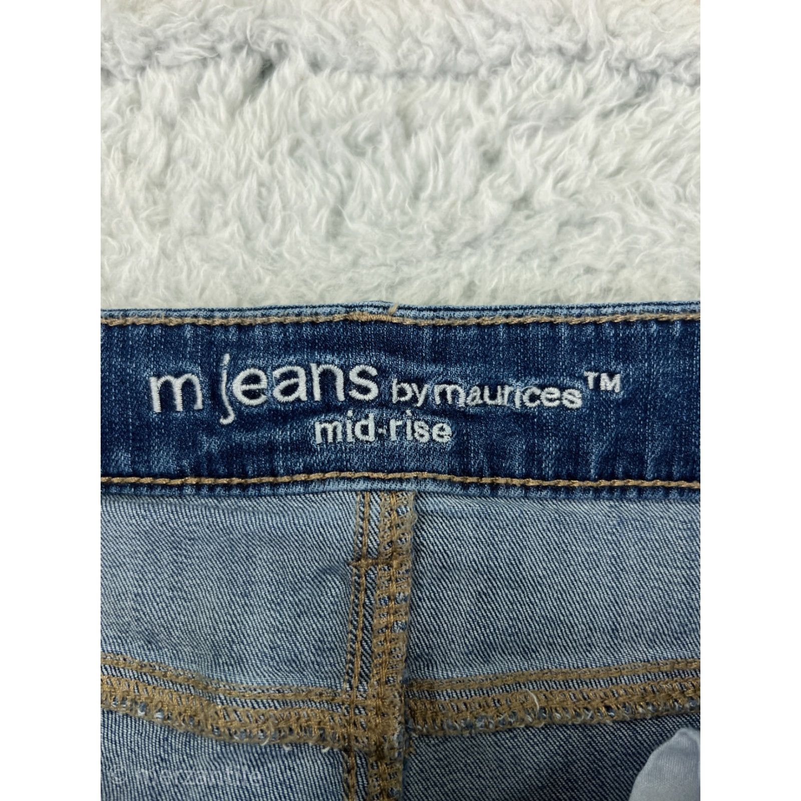 Vintage Maurices Jeans Womens 12 Blue Denim Bootcut Mid Rise 5-Pocket Stretch Regular Inseam 28in Cotton Blue 2000s Cowboy Womens Size 34" / US 12 / IT 48 - 4 Thumbnail