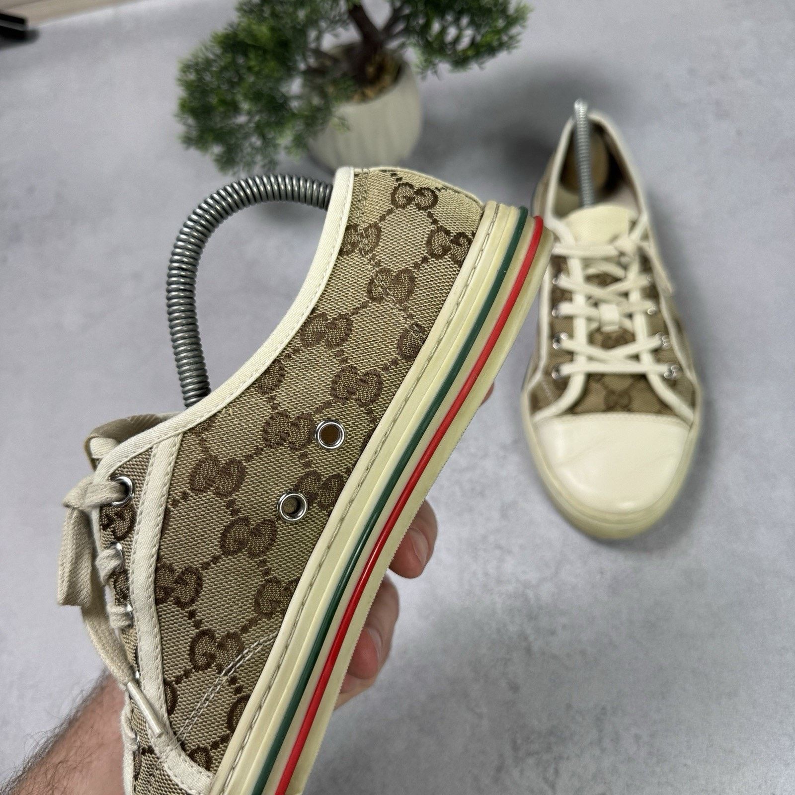 Gucci Gucci Cloth Trainers Canvas GG Monogram Men Size 40 US 7 Size US 7 / IT 37 - 10 Thumbnail