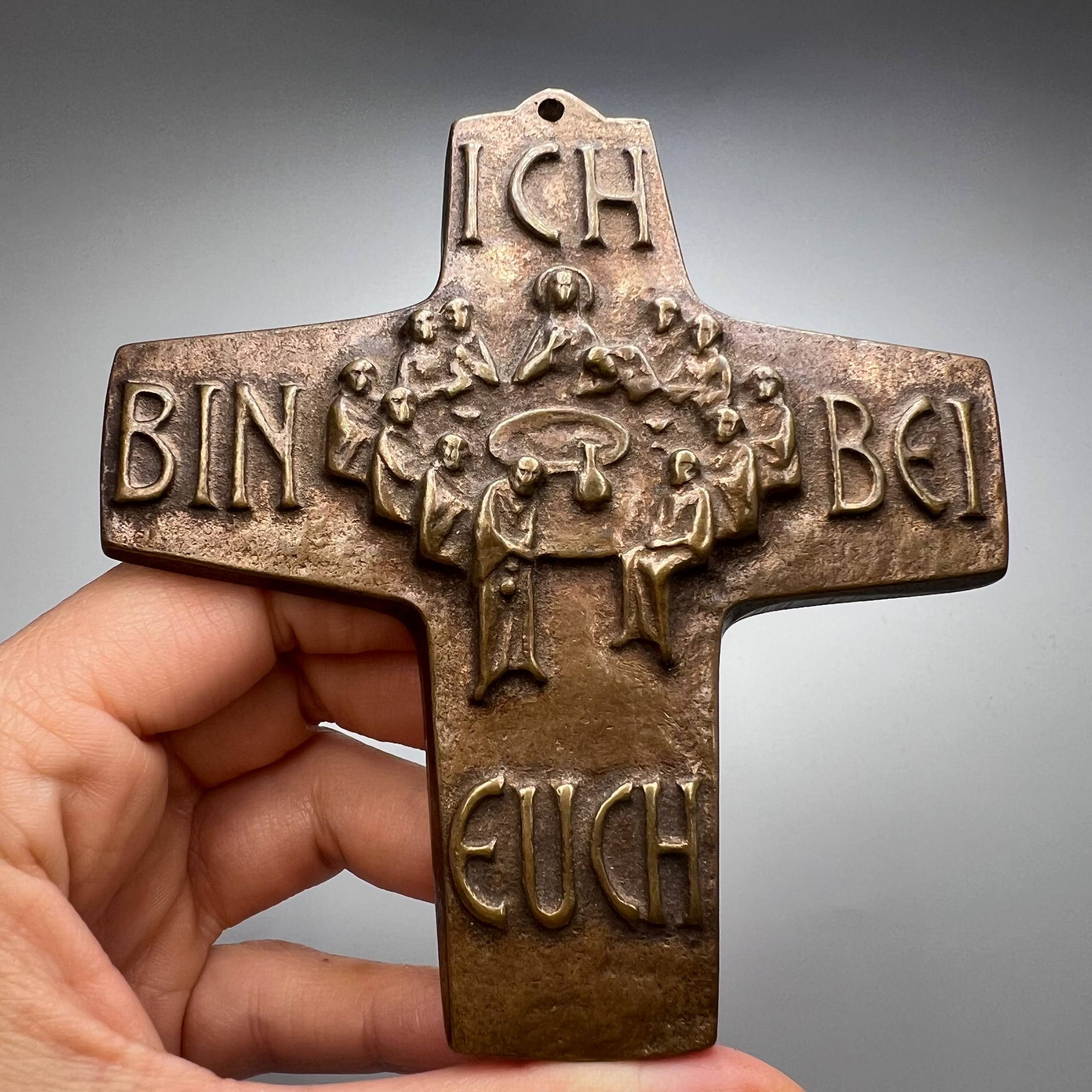 Vintage 1960s Vintage Religion Bronze Wall Cross Germany Size ONE SIZE - 1 Thumbnail