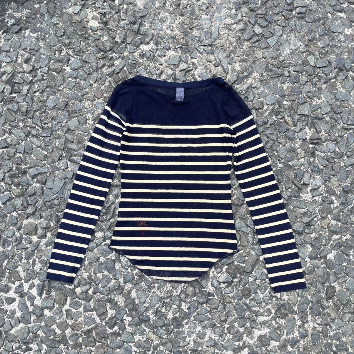 Jean Paul Gaultier JEAN PAUL GAULTIER SOLEIL MESH STRIPE LONGSLEEVE Size L / US 10 / IT 46 - 5 Thumbnail