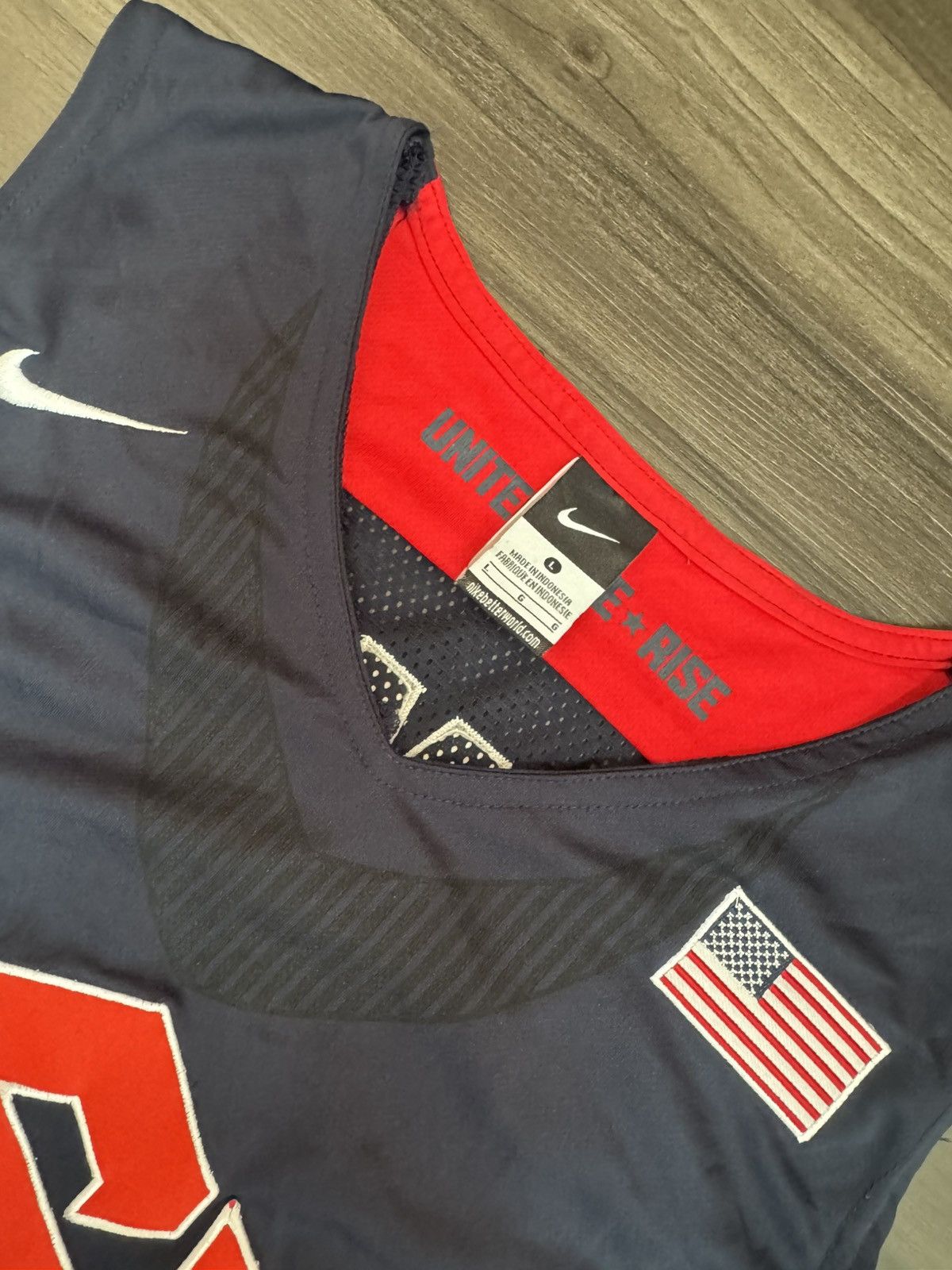 Nike 2012 Olympics LeBron James #6 NBA USA Stitched Jersey Size US L / EU 52-54 / 3 - 4 Thumbnail