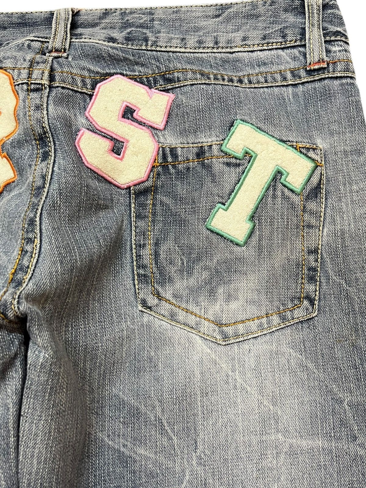 Japanese Brand Vintage Japanese Brand Embroidery Honeycomb Denim Size US 33 - 8 Thumbnail