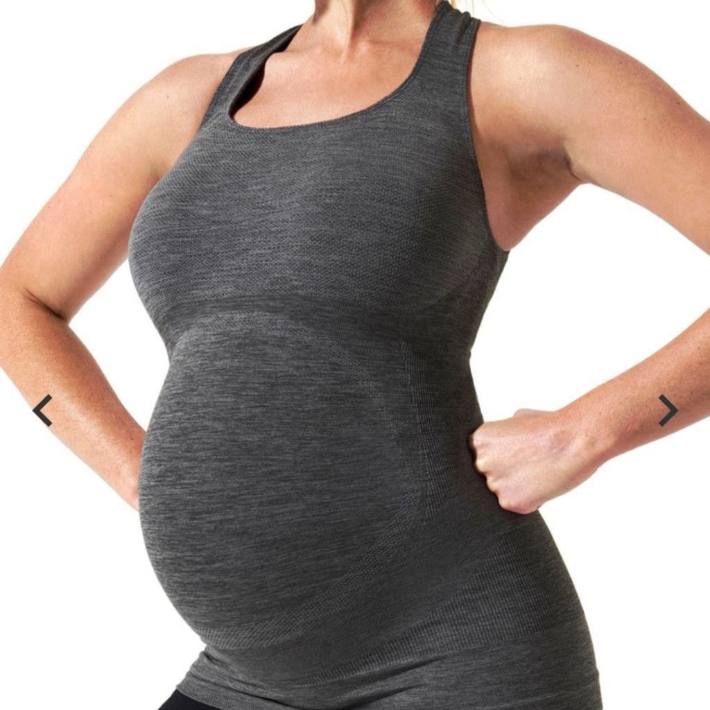 Other Blanqi Maternity Gray Support Crossback Tank Size Small Size S / US 4 / IT 40 - 1 Thumbnail