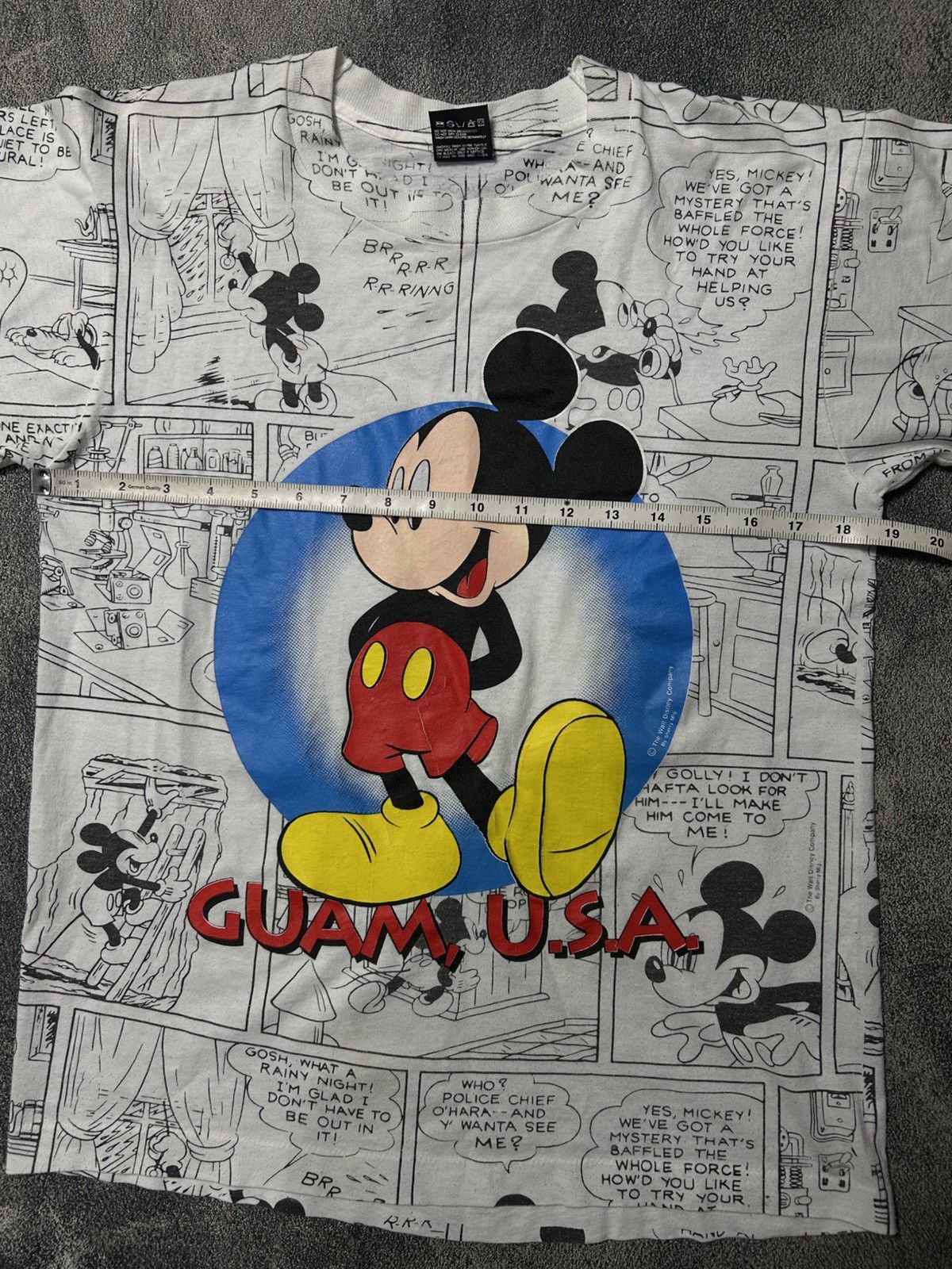 Disney Vintage 90s Mickey mouse AOP guam USA movie Tee by tag FOTL Size US M / EU 48-50 / 2 - 7 Thumbnail