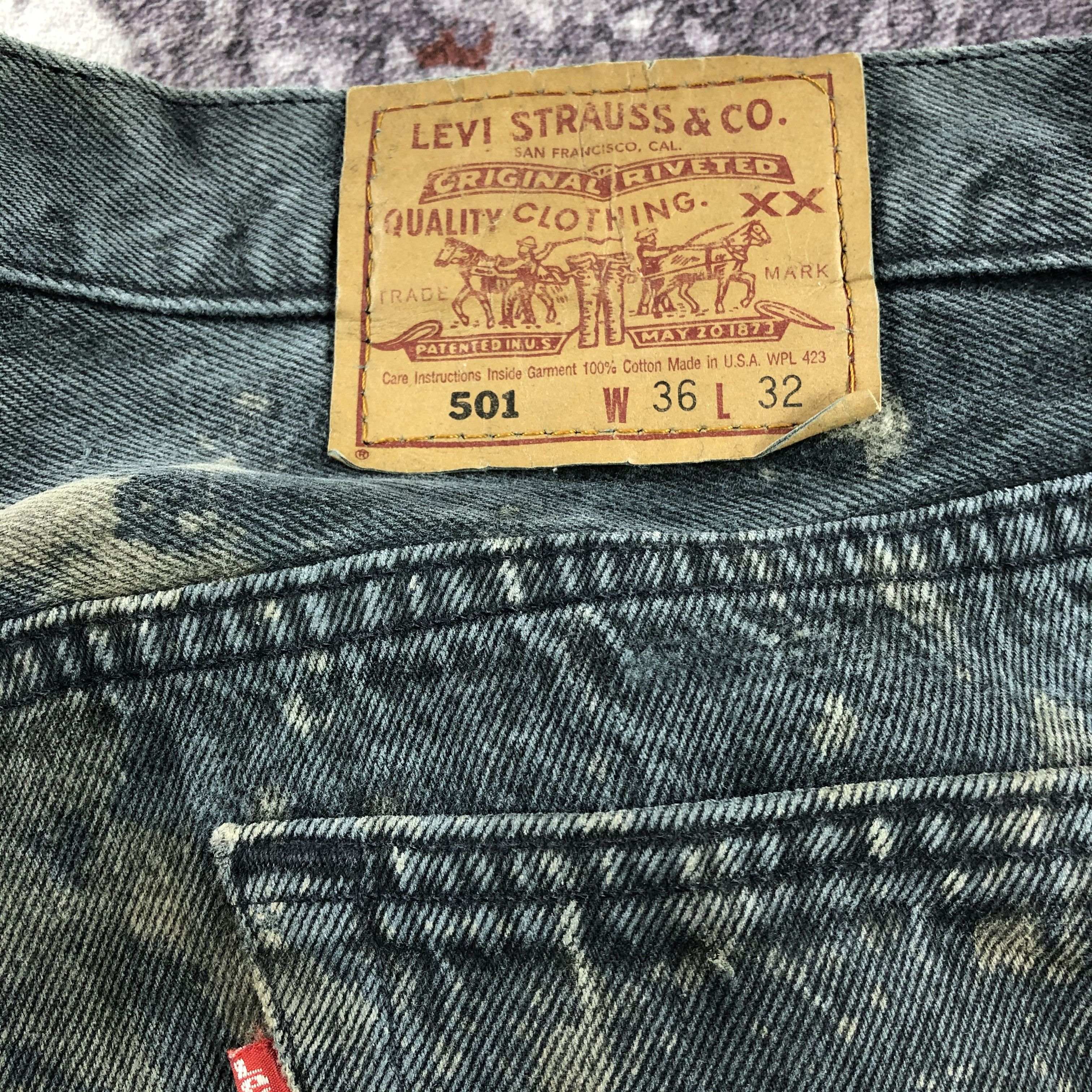 Levi's × Vintage Vintage 90s Levis 501 Faded Black Jeans-JM2432 Size US 36 / EU 52 - 6 Thumbnail