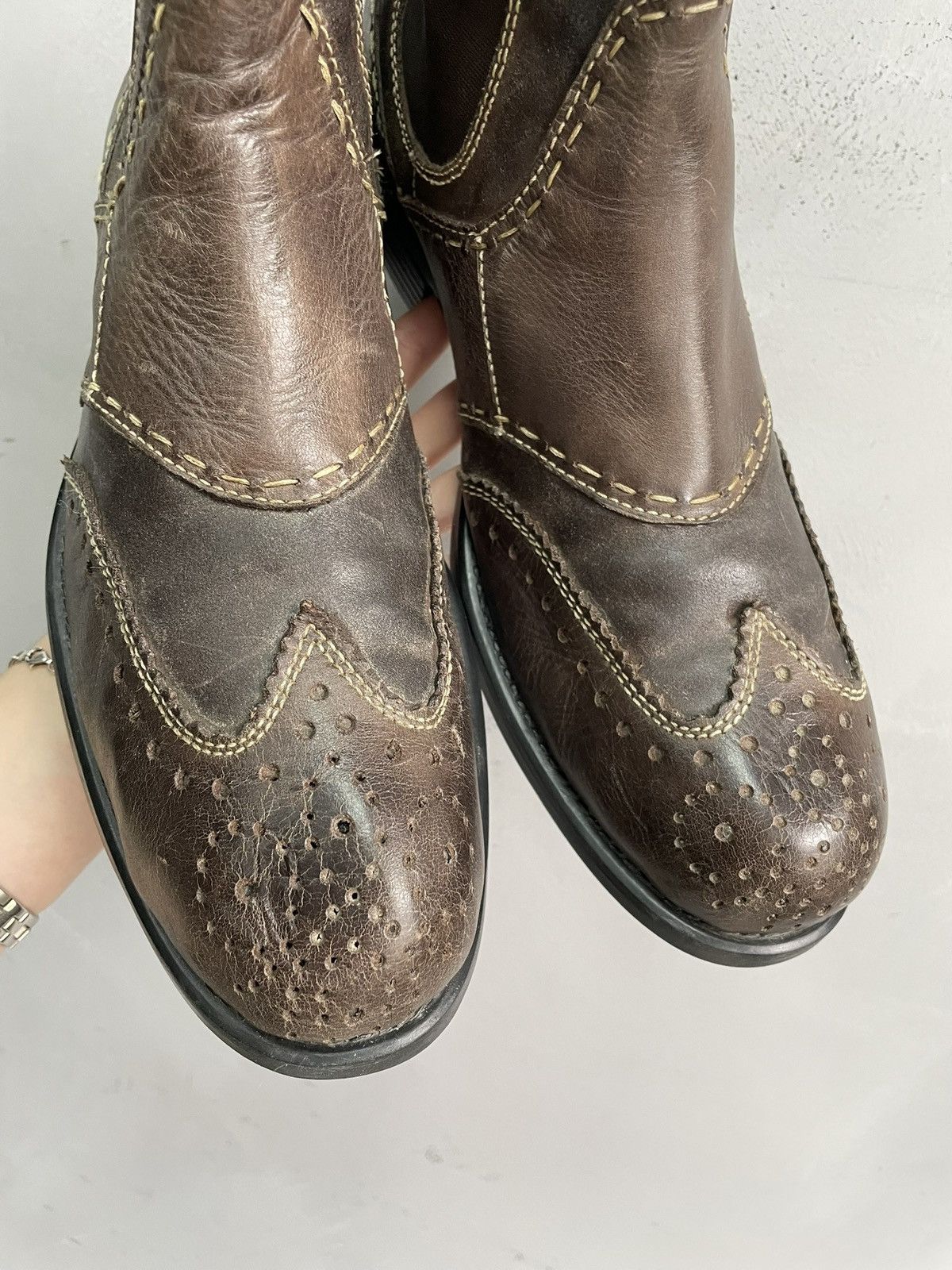 Undercover Rare brown leather platform boots hype brogue guidi style Size US 11 / EU 44 - 6 Thumbnail