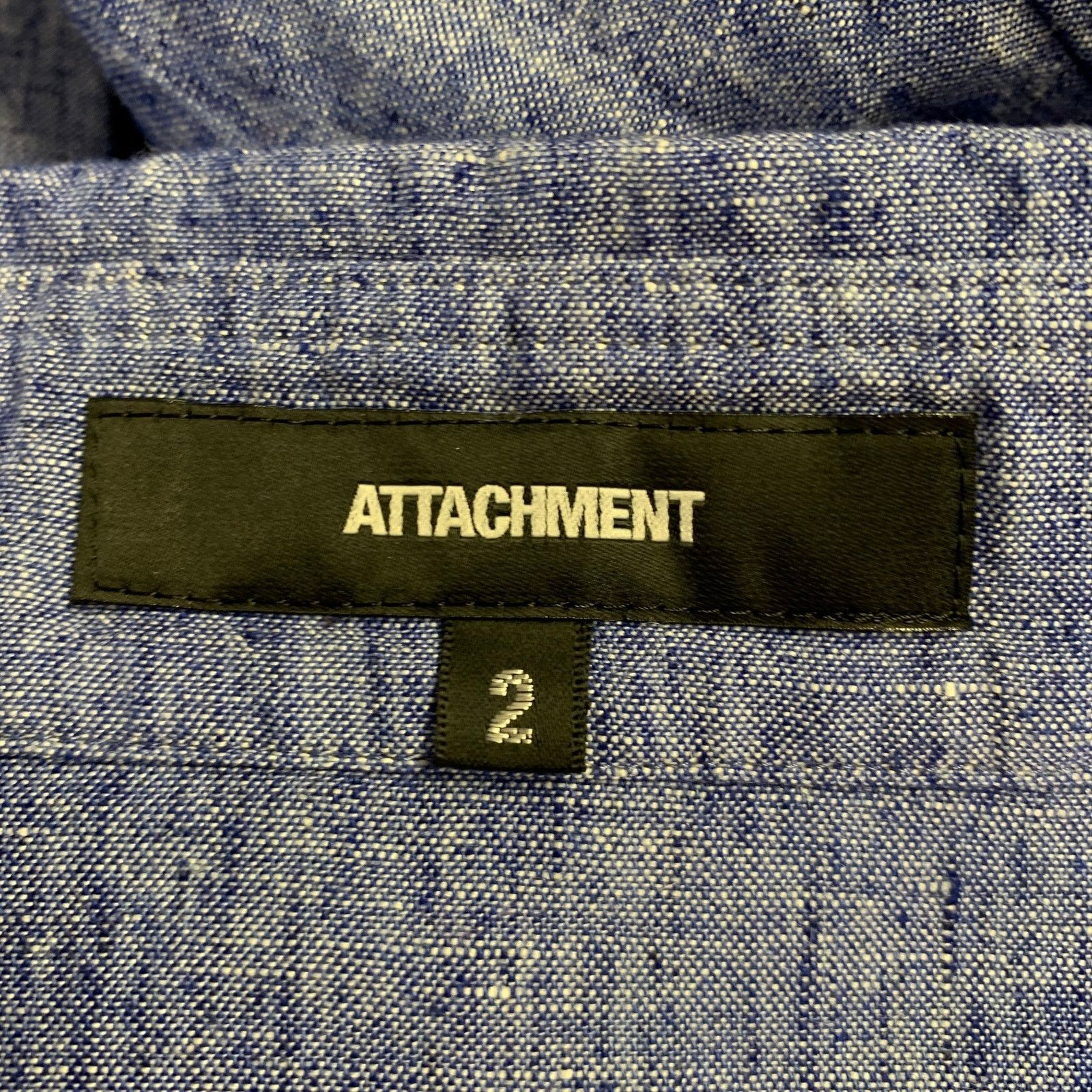 Attachment M Blue Heather Linen Cotton Button Up Long Sleeve Shirt Size US M / EU 48-50 / 2 - 4 Thumbnail