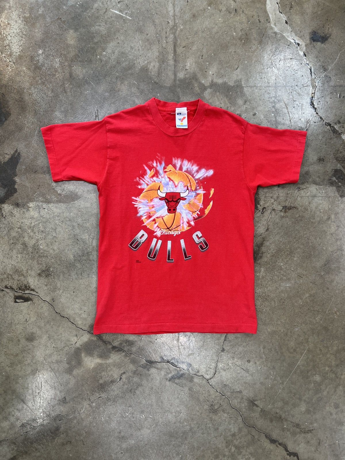 NBA Vintage 90s NBA Chicago Bulls Basketball Single Stitch XL Size US XL / EU 56 / 4 - 2 Thumbnail
