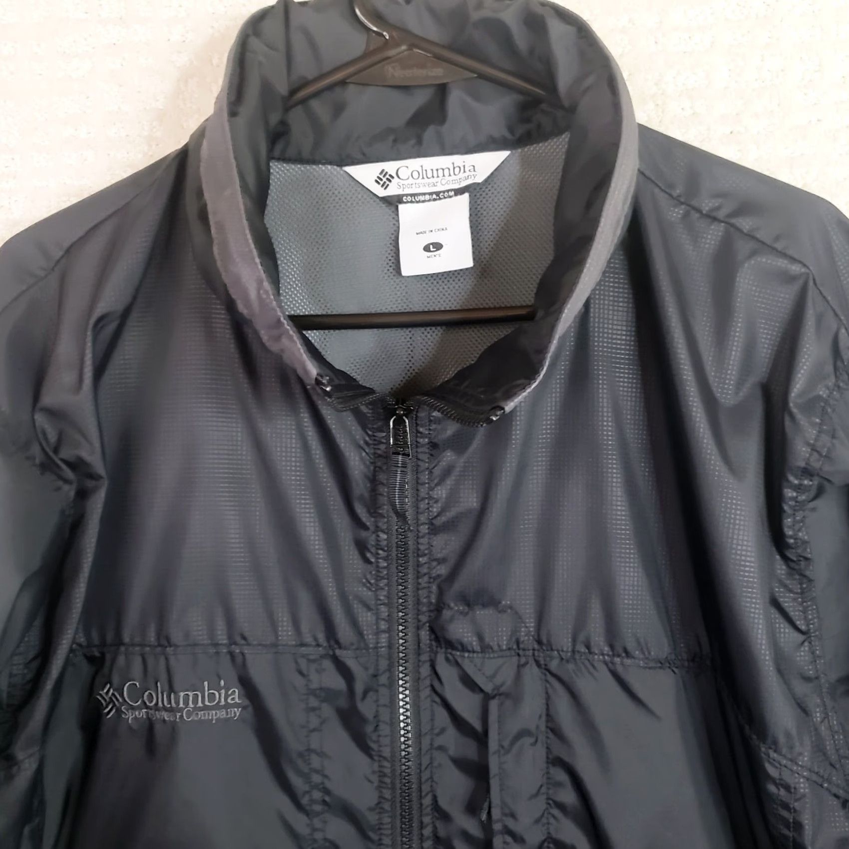 Rains Columbia Hooded Rain Coat Jacket Long Sleeve Black Full Zip Pockets Standup Collar Mens L Rain Size US L / EU 52-54 / 3 - 3 Thumbnail