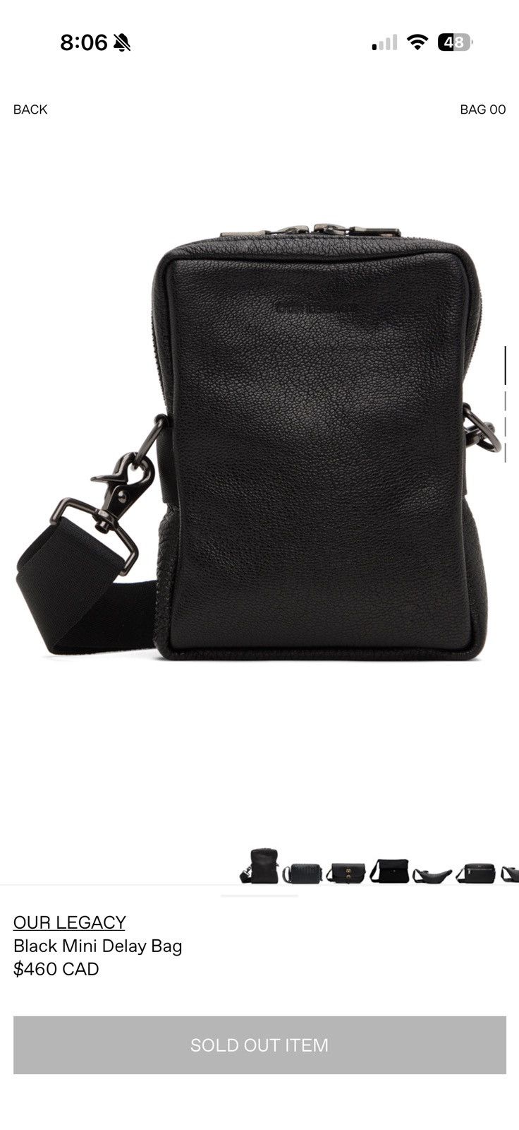 Our Legacy Our Legacy Delay Mini Bag Size ONE SIZE - 6 Thumbnail