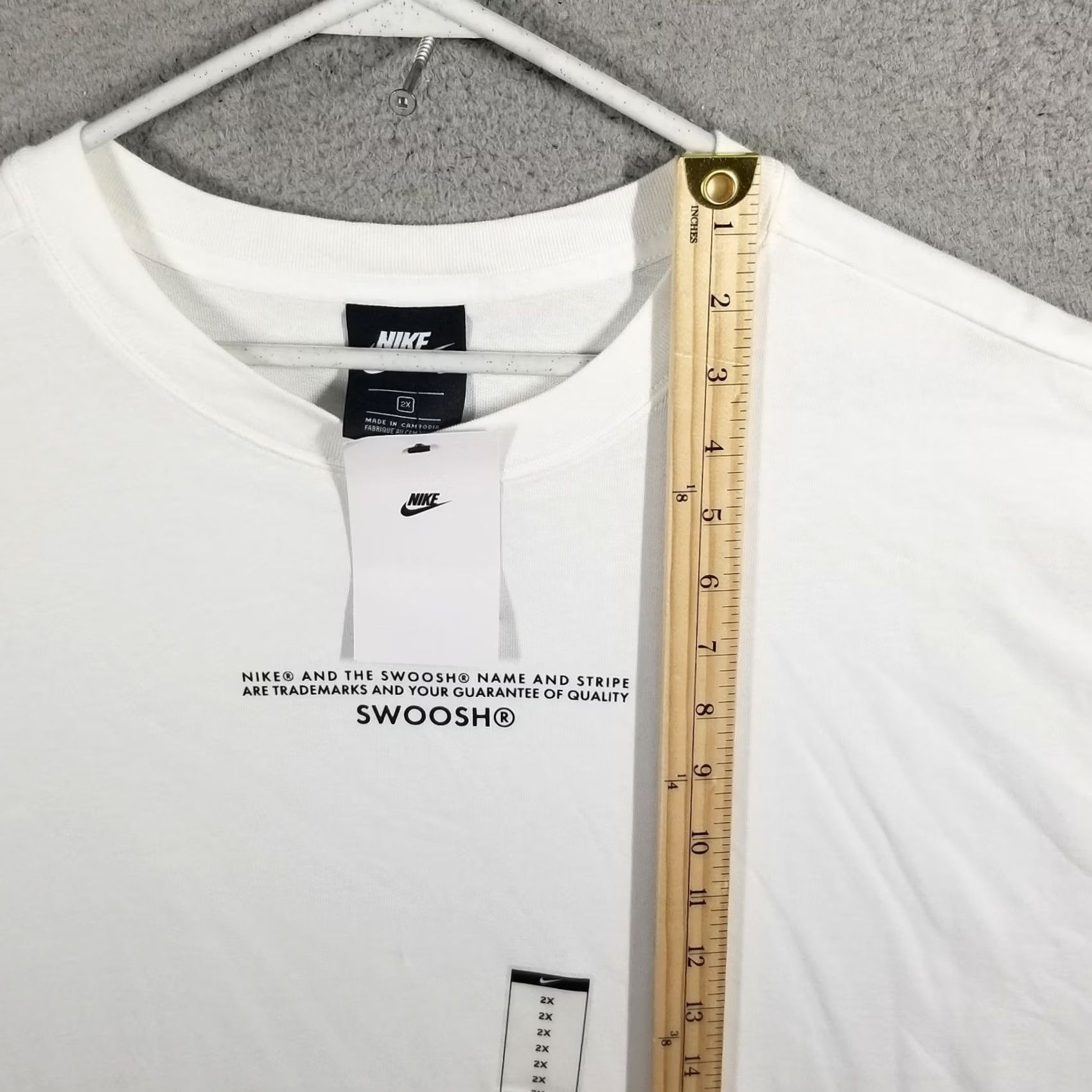 Nike Nike Women's Swoosh T-Shirt Dress 2X White Short Sleeve Activewear Casual Dress Men’s? Size XXL / US 16-18 / IT 52-54 - 6 Thumbnail